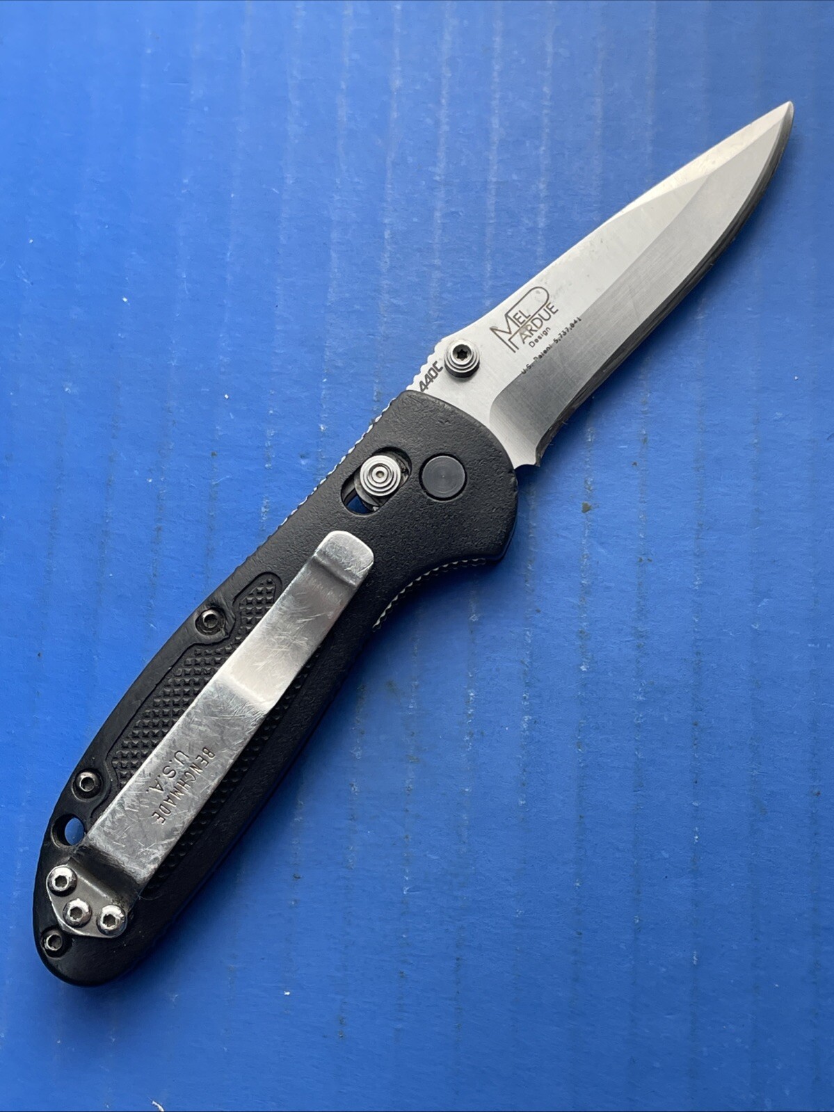 Benchmade Mel Perdue Mini Griptilian 556-440c Stainless Steel Early model