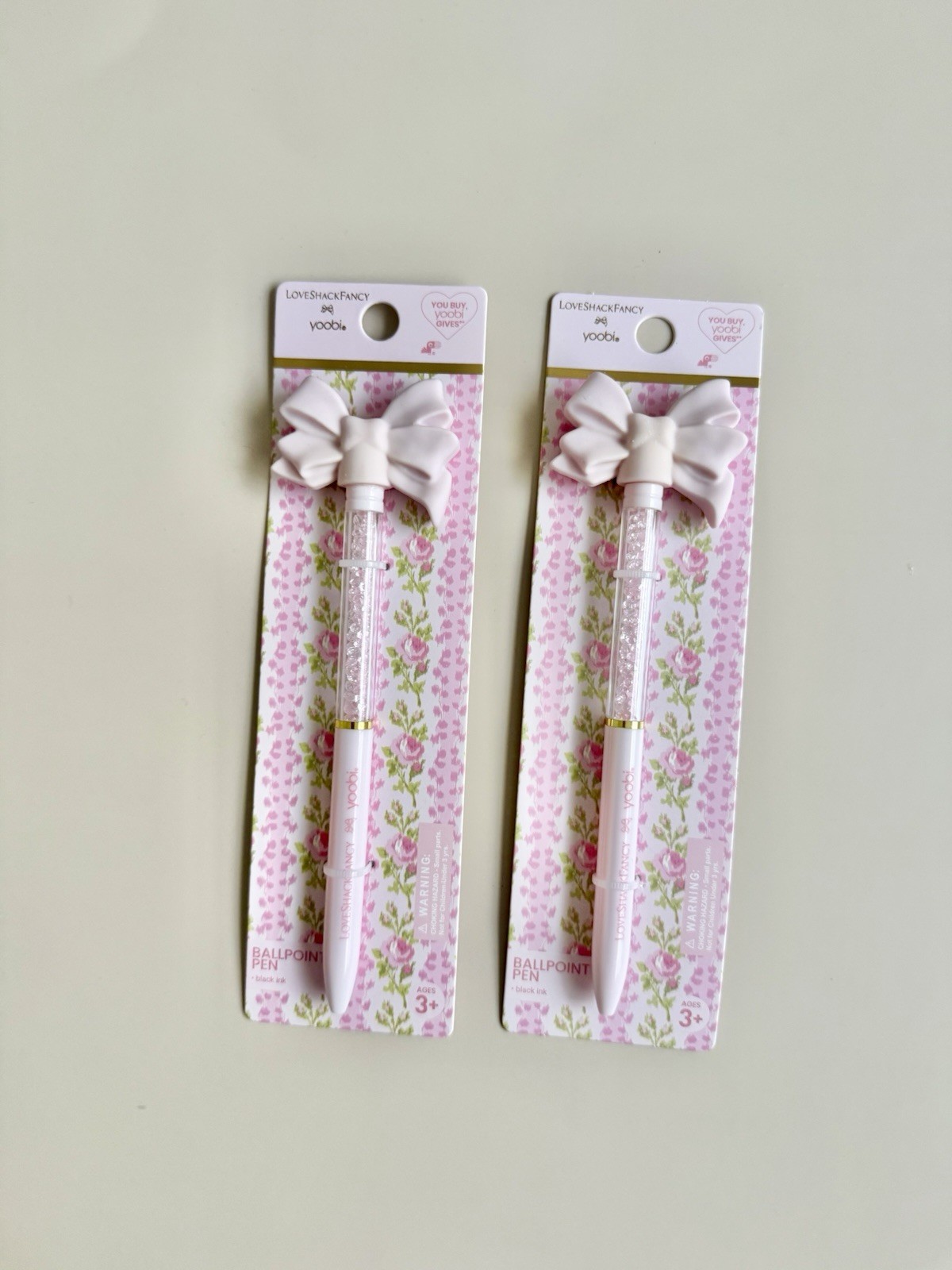 1 LoveShackFancy x Target Yoobi Blooming Heirloom Novelty Ballpoint Pen Pink