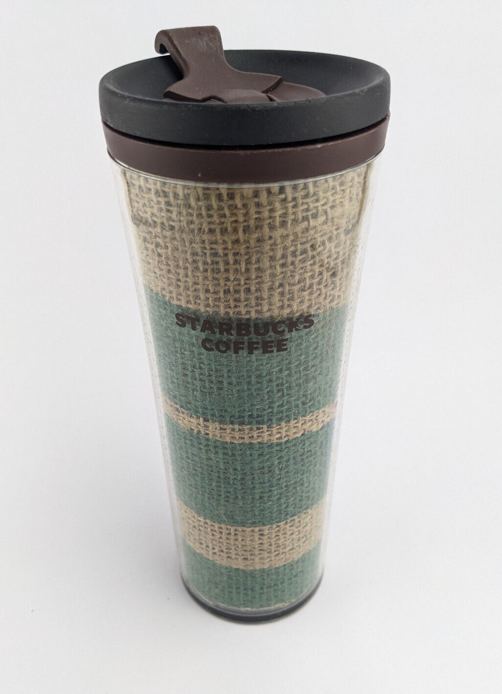 Starbucks 2010 – Raffia Burlap Hot Or Cold Cup Tall Tumbler 16oz