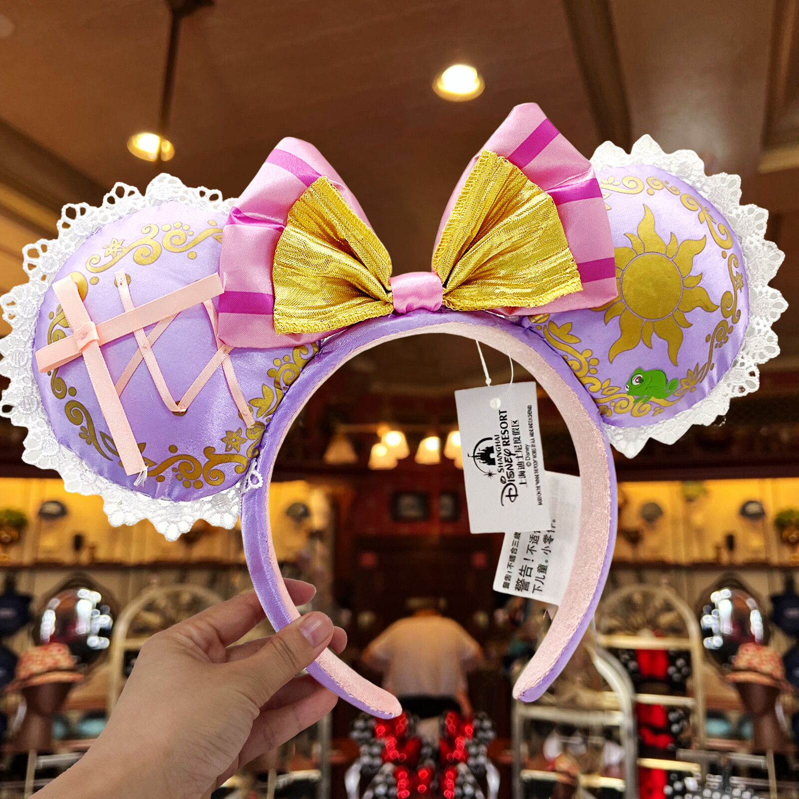 Disney Parks Rapunzel Tangled Pascal Mickey Ears Minnie Mouse Headband US💖