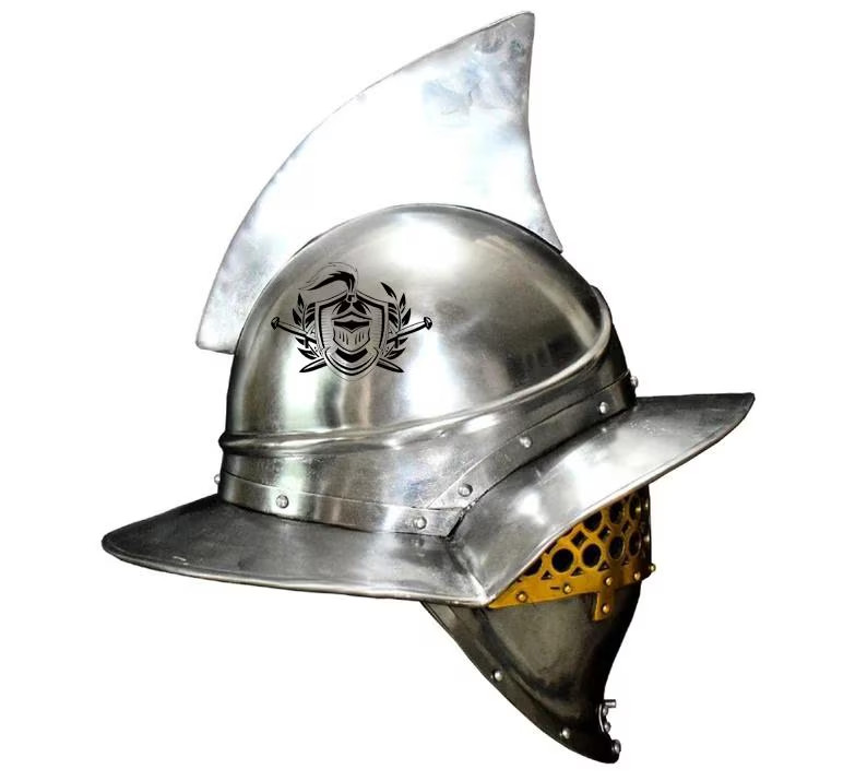 Gladiator Murmillo Helmet Made from Mild Steel For Gladiator Combat Warrior Larp