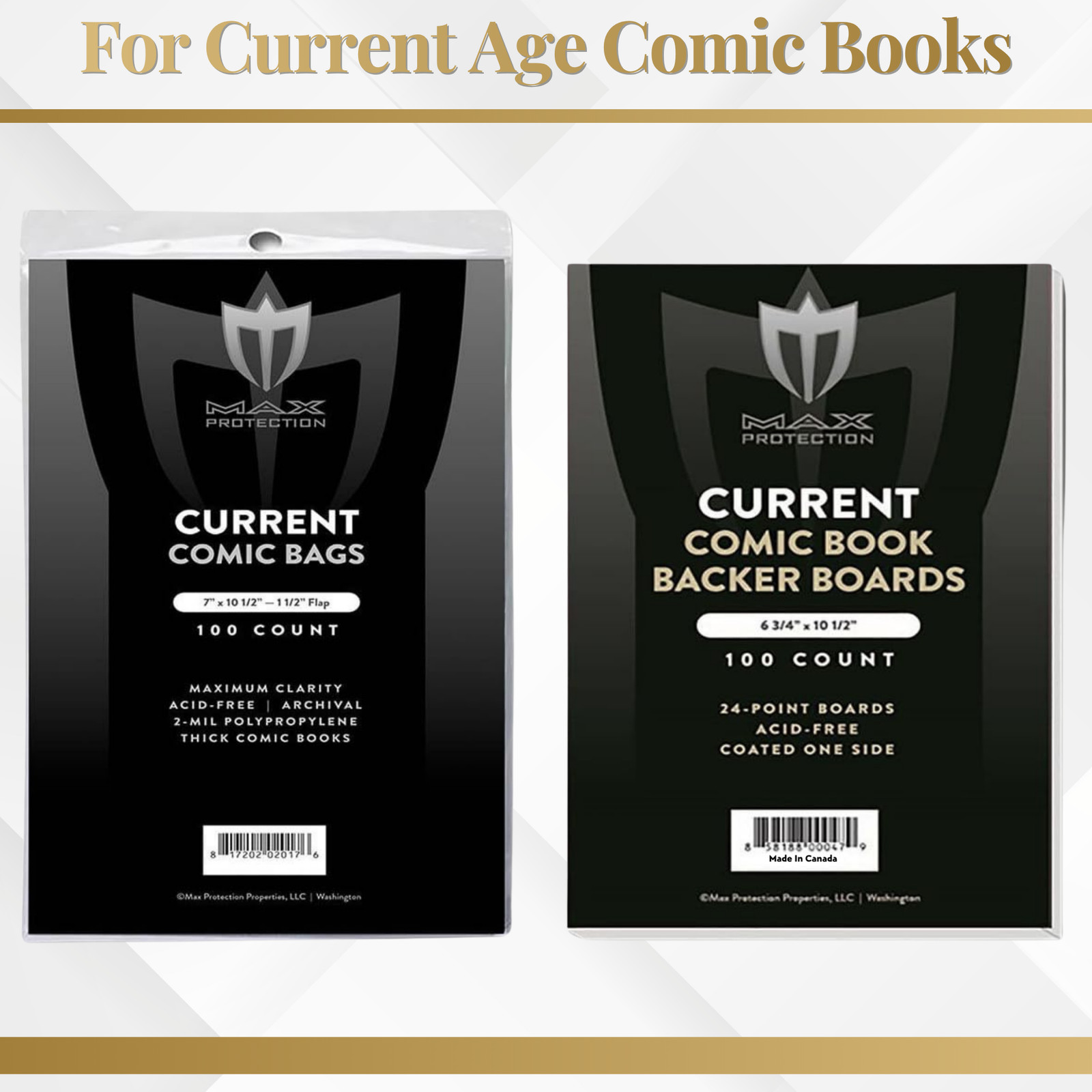 500 Thick Current Modern Comic Book Bags and Boards – 7″X10-1/2″ – Acid Free