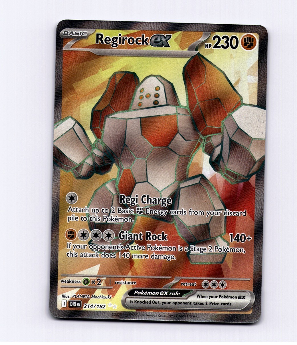 Regirock ex 214/182 Ultra Rare SV10 Destined Rivals Pokemon PLANETA Mochizuki NM