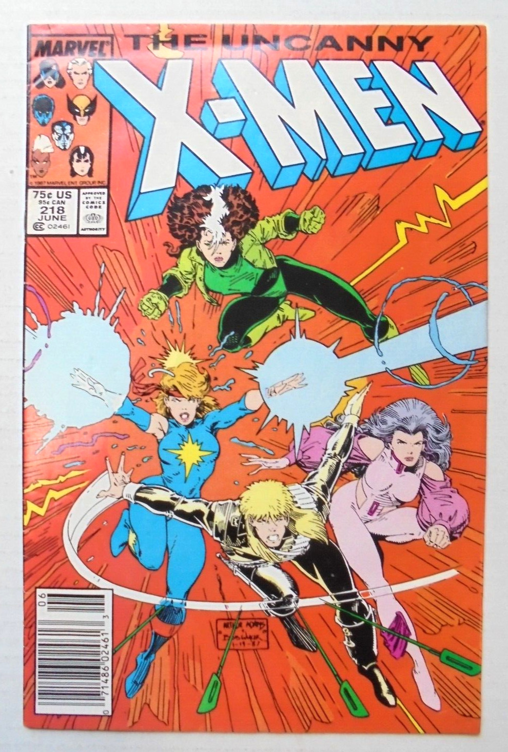 X-MEN #218 DAZZLER Cover Story Appearance! 1987 Marvel JUGGERNAUT App! LOOK!