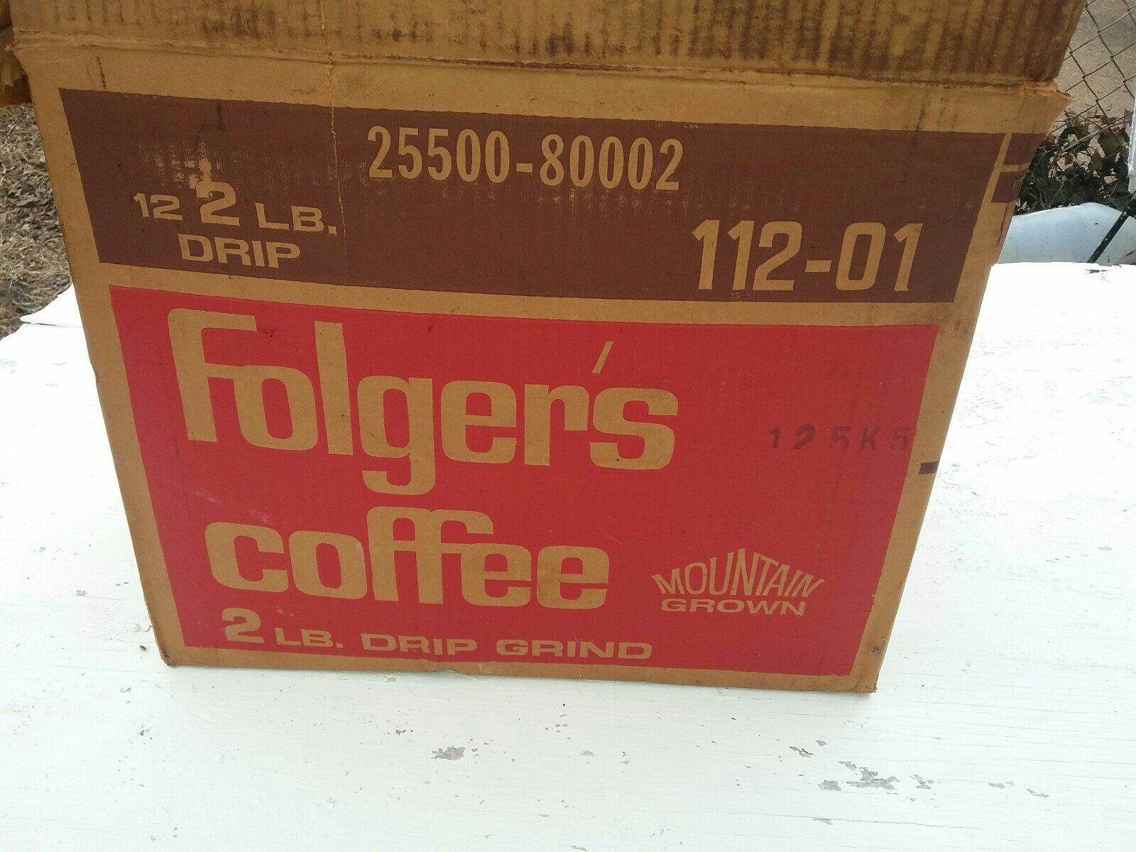 12 Folgers Coffee Tin Cans In Original Box Vintage Old School Metal