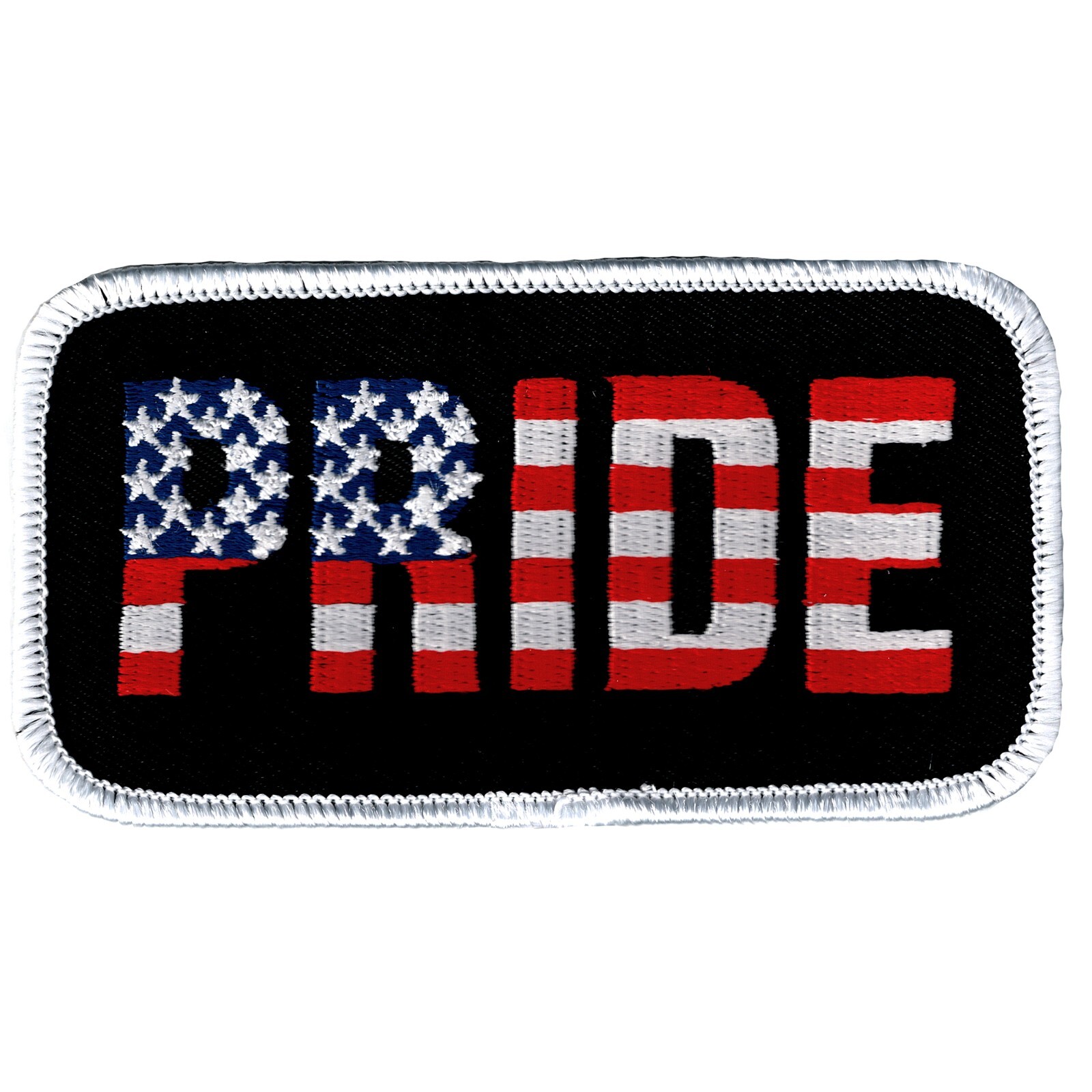 AMERICAN PRIDE IRON-ON PATCH NEW EMBROIDERED US FLAG PATRIOTIC STARS STRIPES USA