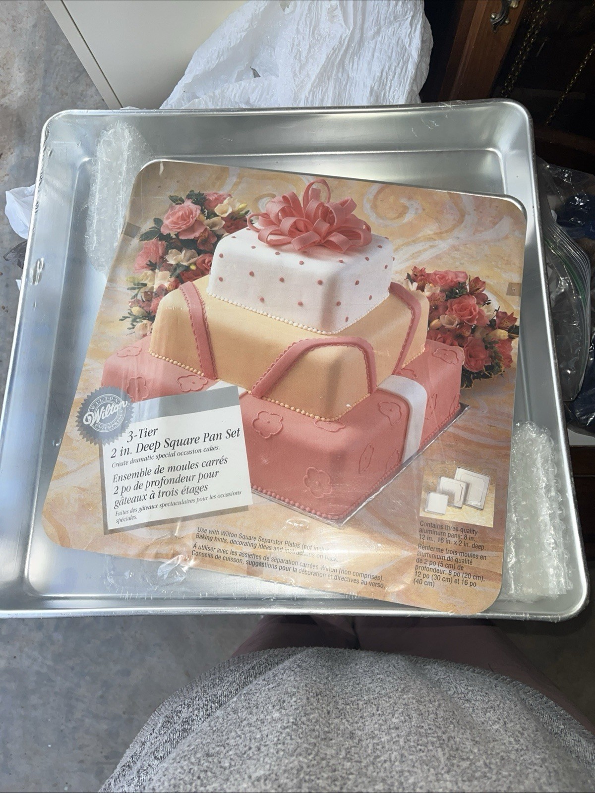 Wilton Performance Pans Diamond 3 Tier Cake Pan Set 2105 New Sealed 8”, 12”, 16”