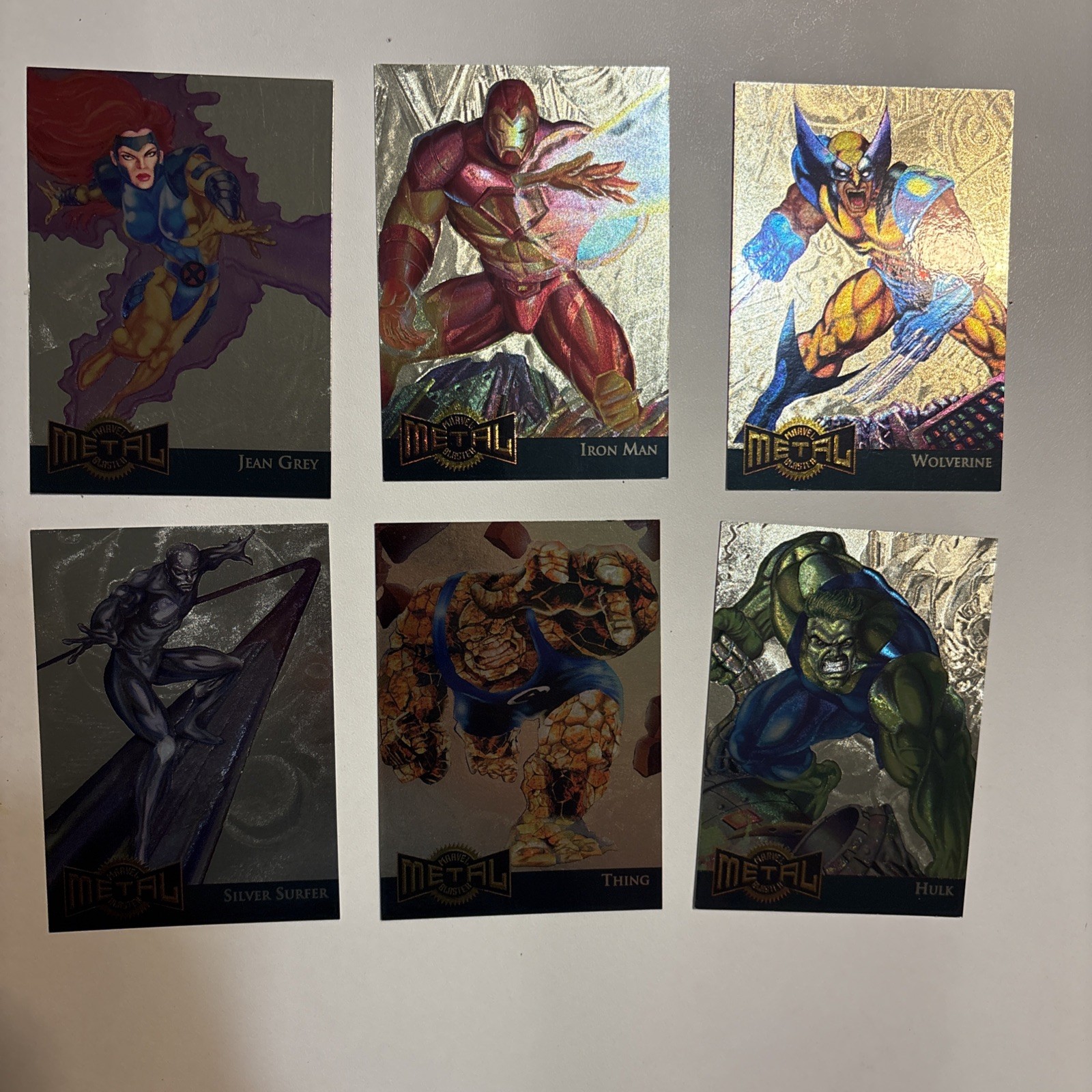 Fleer Marvel Insert Hits Gold Blasters Metal Blasters Etc Lot Of 31