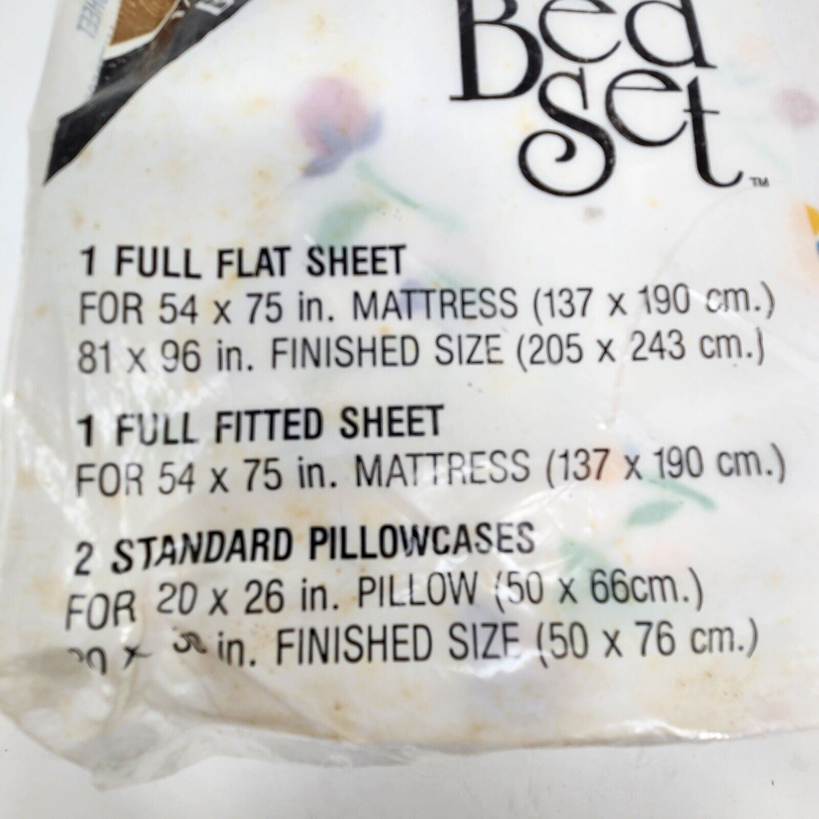 Tastemaker By Stevens The Bed Set Sheets Spring Serenade Floral FULL Easy Care
