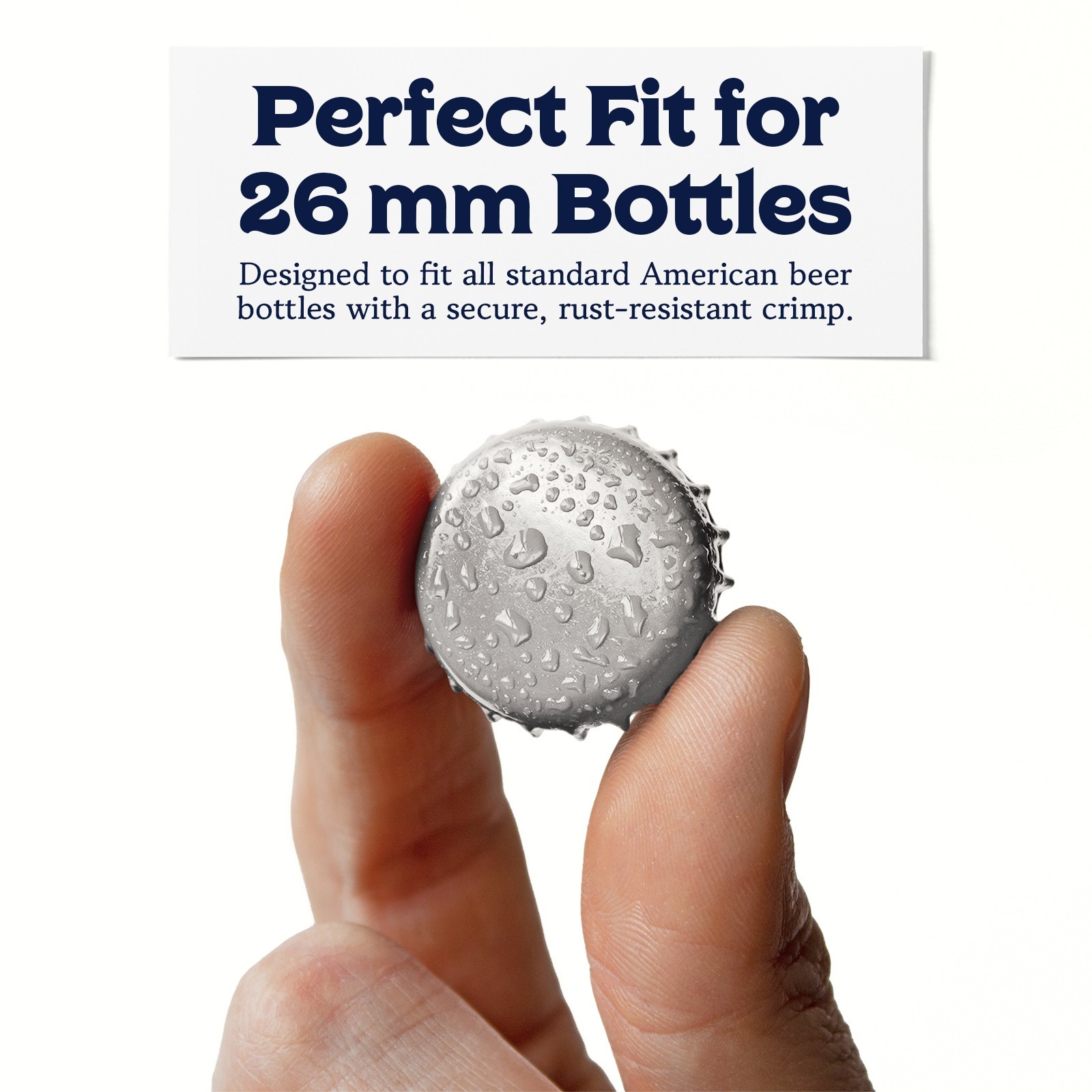 Fermentaholics Silver Beer Bottle Caps – 144