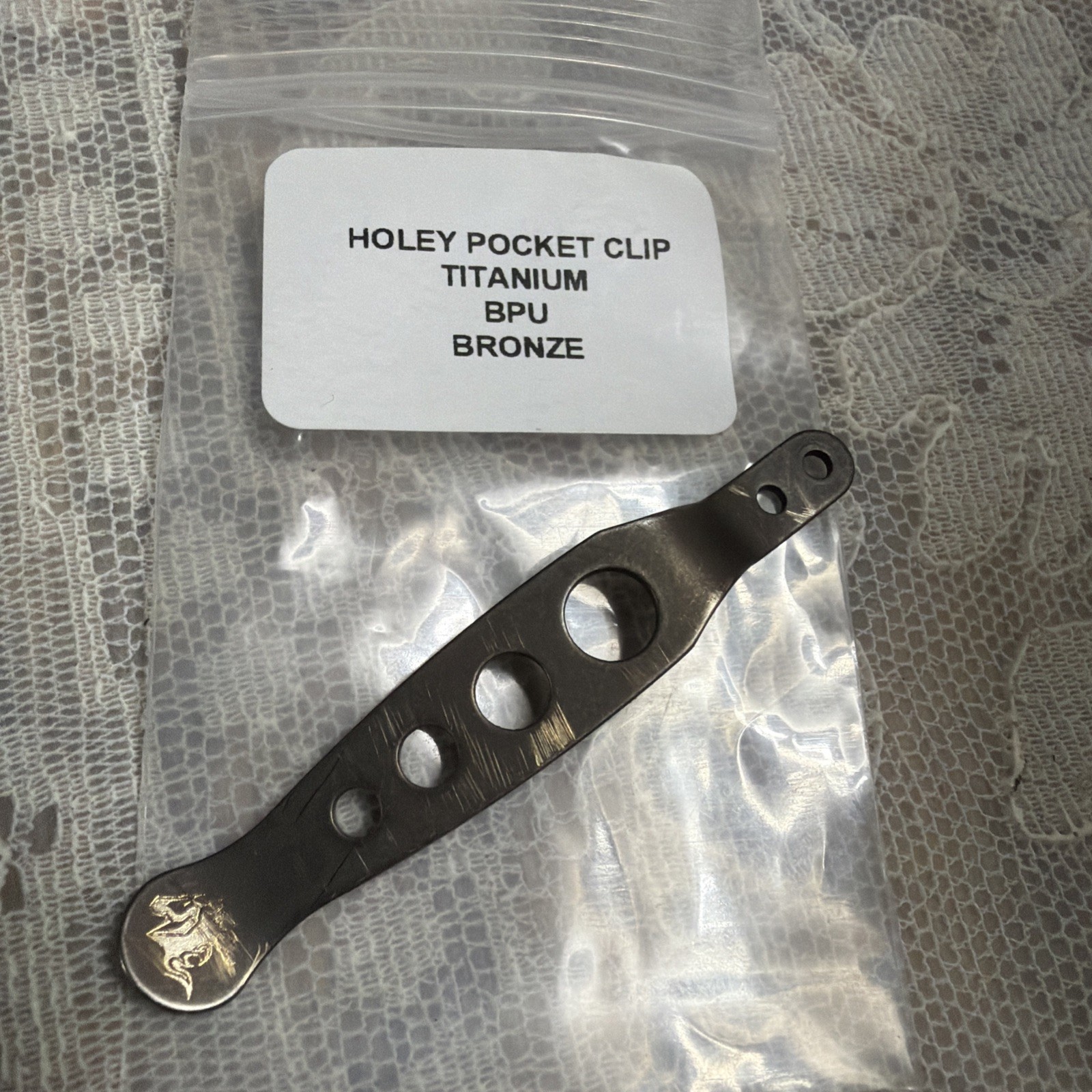 Hinderer BPU Bronze Holey Titanium Clip
