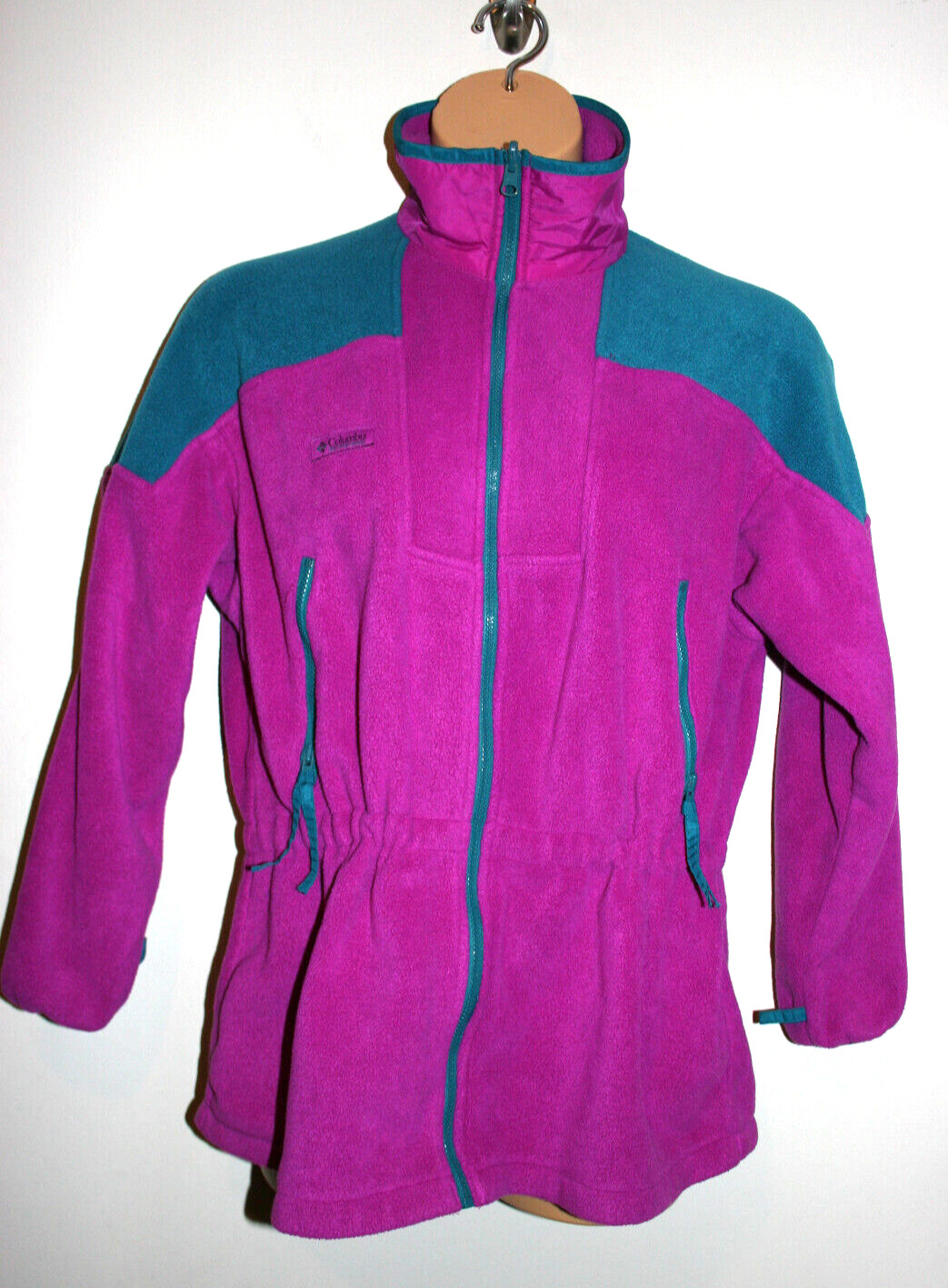 Womens Columbia Full Zip Fleece Ski Jacket Colorblock Multicolor Large L