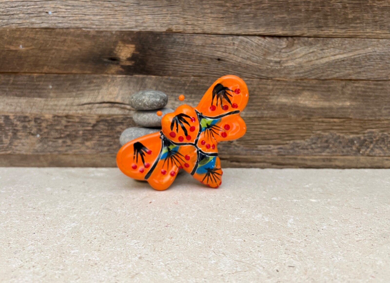 Handcrafted MINI Clay Talavera Bee Hand Painted Mexican Folk Art