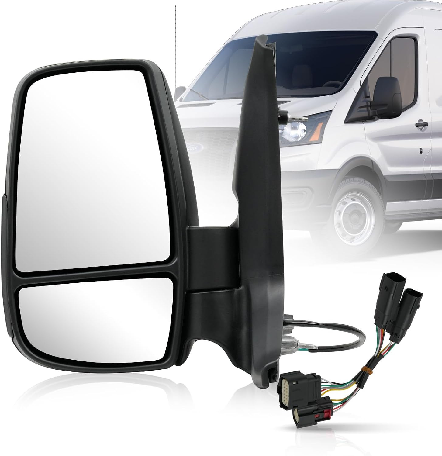 Driver Side Mirror Compatible with 2015-2025 Ford Transit 150 250 350 350 Hd,Lef