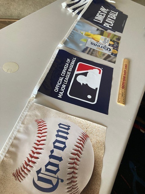🔥 NEW 17′ Corona Extra MLB Baseball Double sided Beer String Banner Decoration