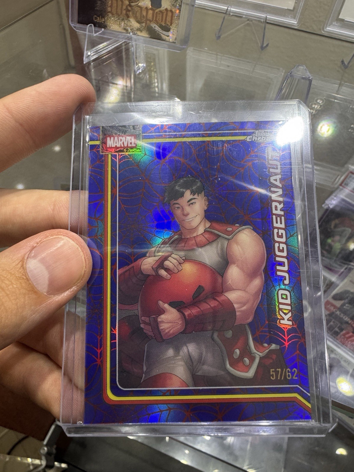 Topps 2026 Chrome Marvel Kid Juggernaut #064 Blue Parallel Serial #57/62