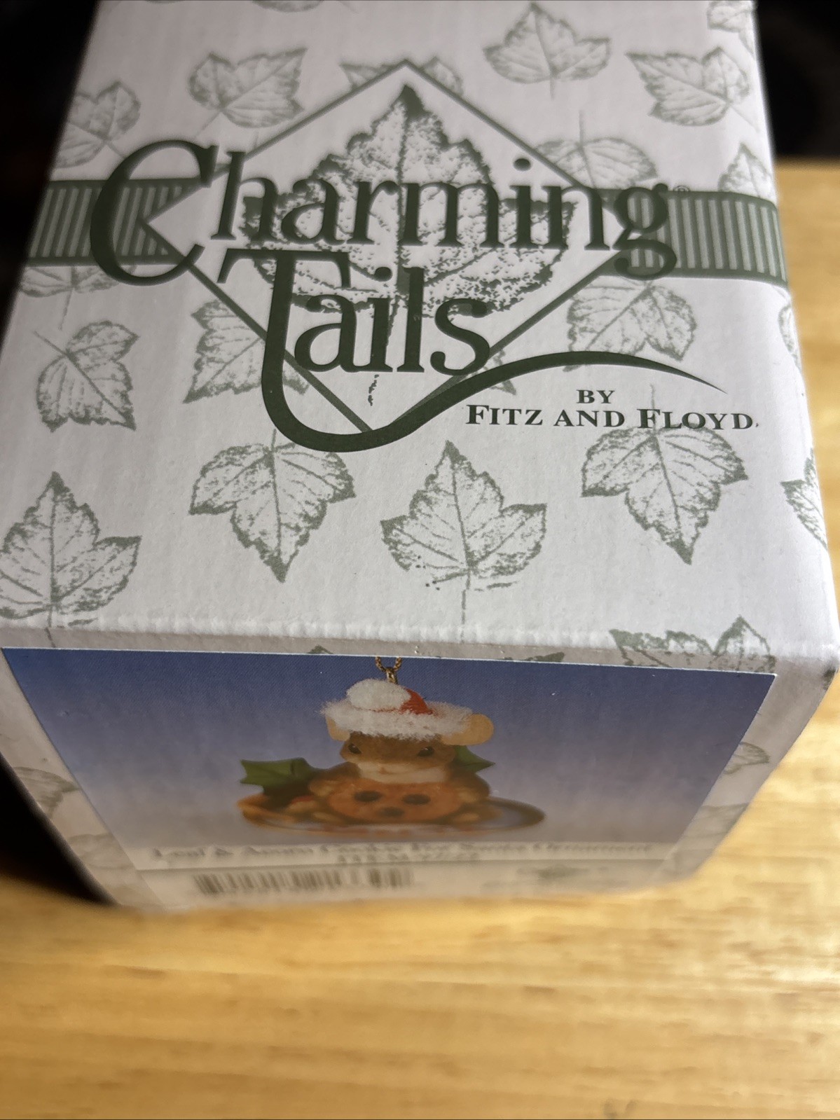 CHARMING TAILS Cookie For Santa, Leaf & Acorn Ornament, New In The Box. PM02