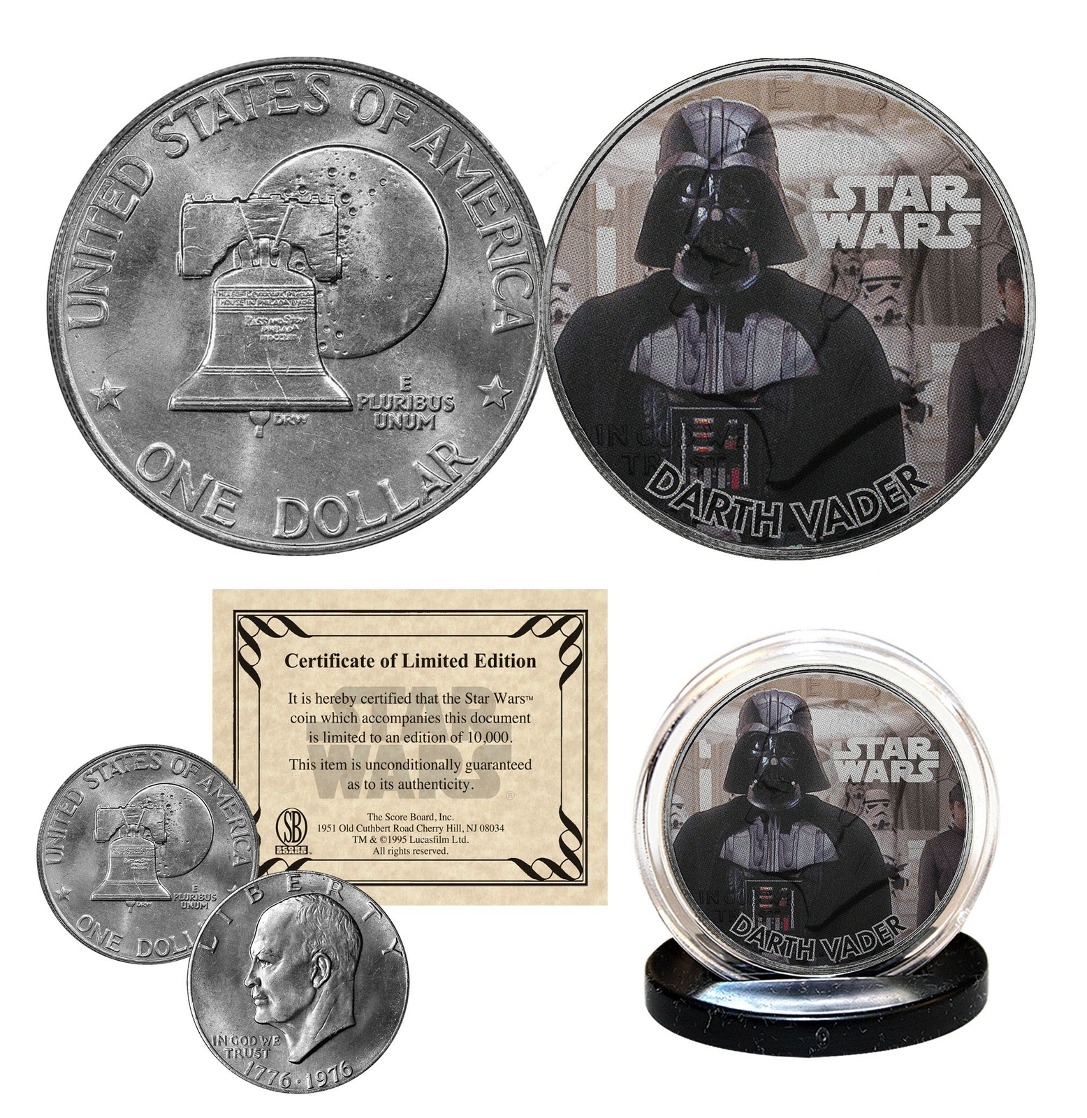 DARTH VADER – STAR WARS Officially Licensed 1976 Eisenhower IKE Dollar U.S. Coin