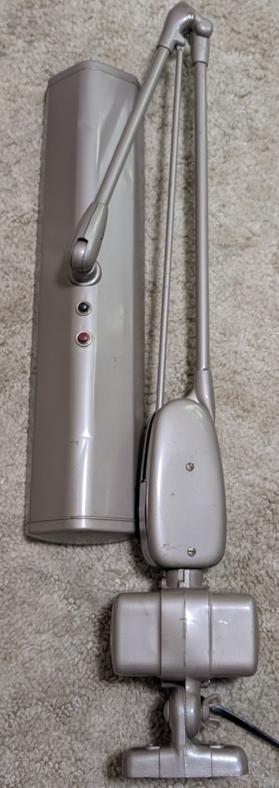 Vtg Dazor Floating Fixture Articulating Arm Drafting Desk Lamp Industrial P-2124
