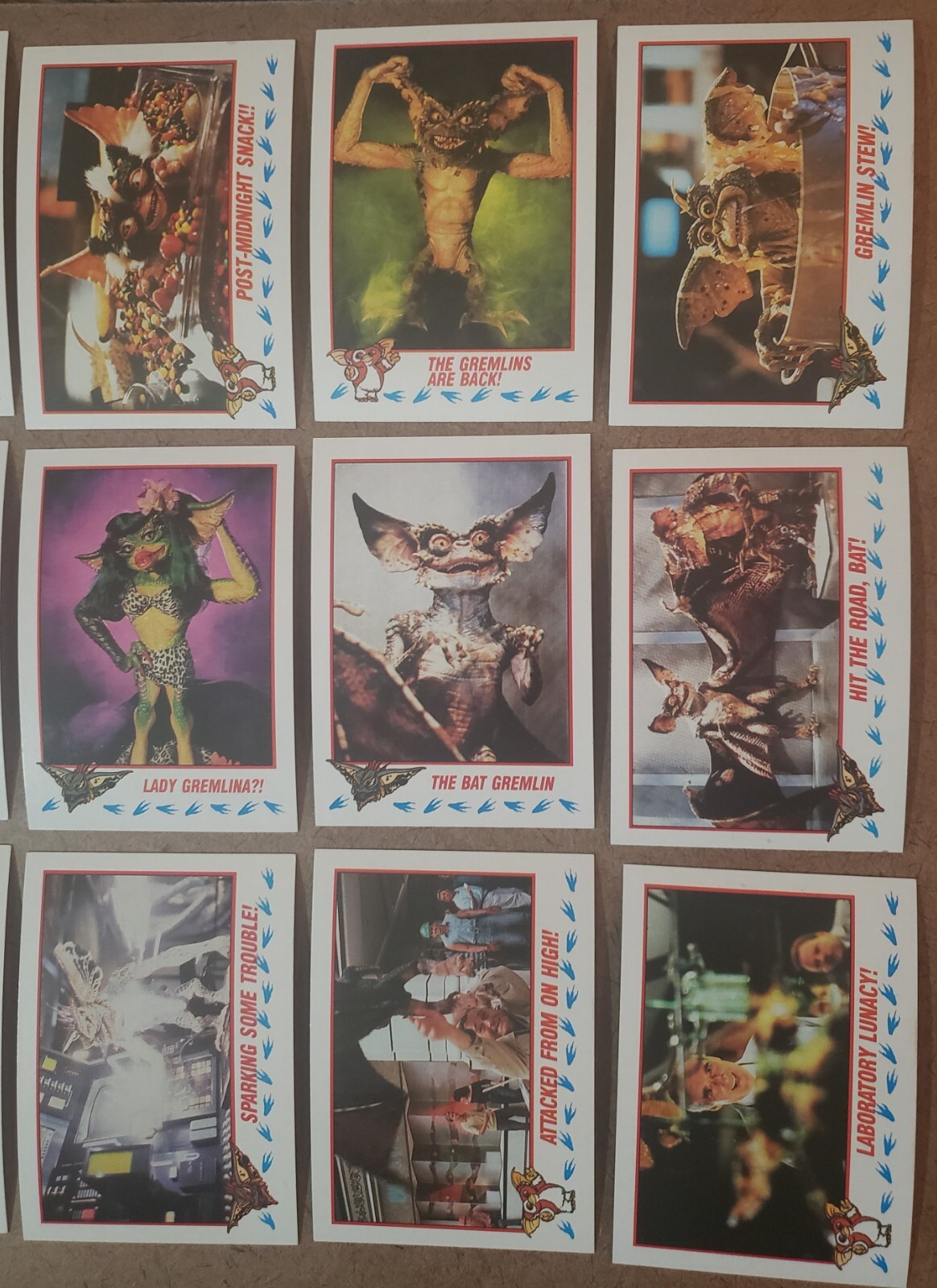 1990 Topps Gremlins 2 Partial Card Set 54/88 + Complete Sticker Set 11/11