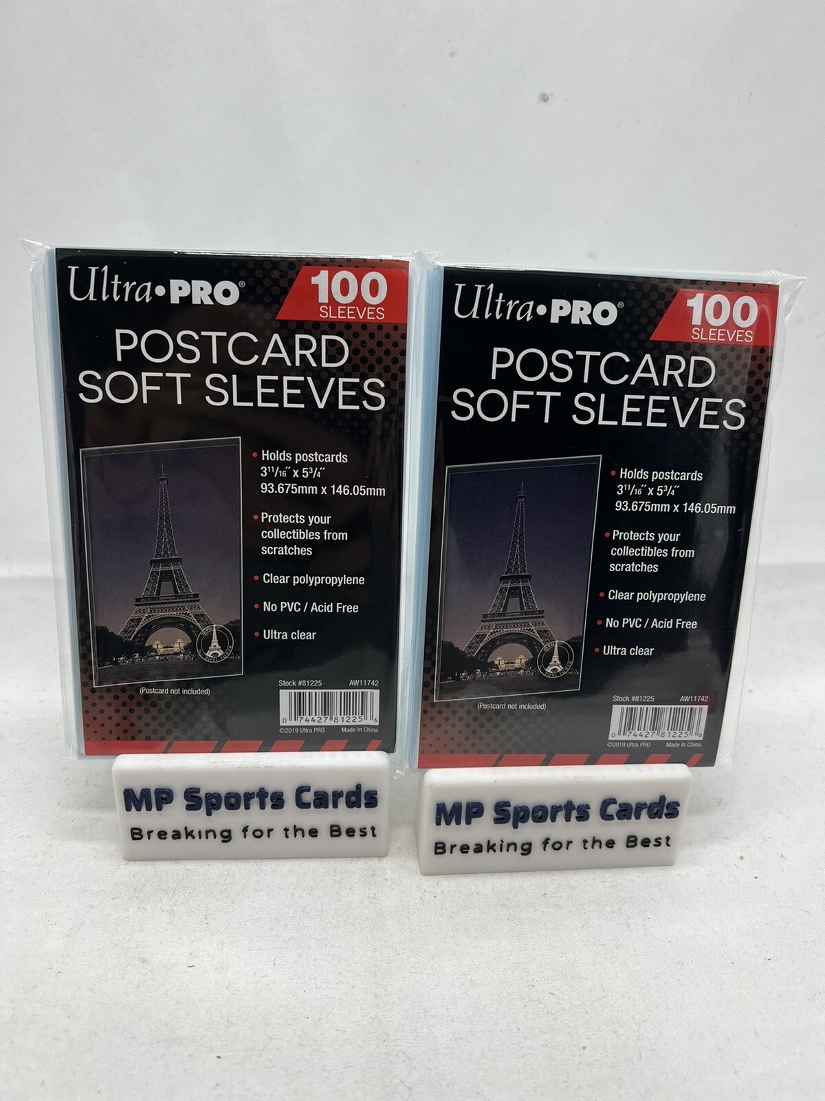 (2) Ultra Pro Postcard Soft Sleeves 100ct Ultra Clear Free Shipping!