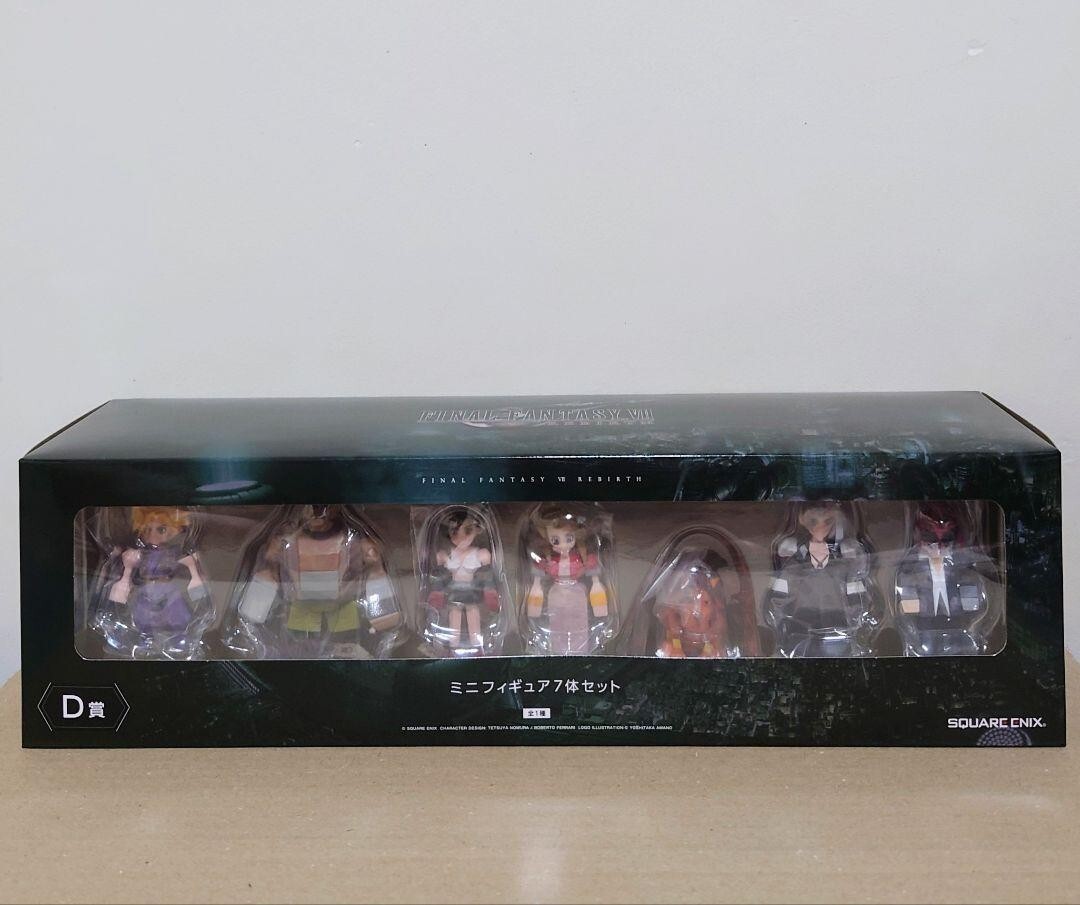 Final Fantasy VII Polygon Figure Set of 7 Kuji Remake SquareEnix w/Box NEW JAPAN