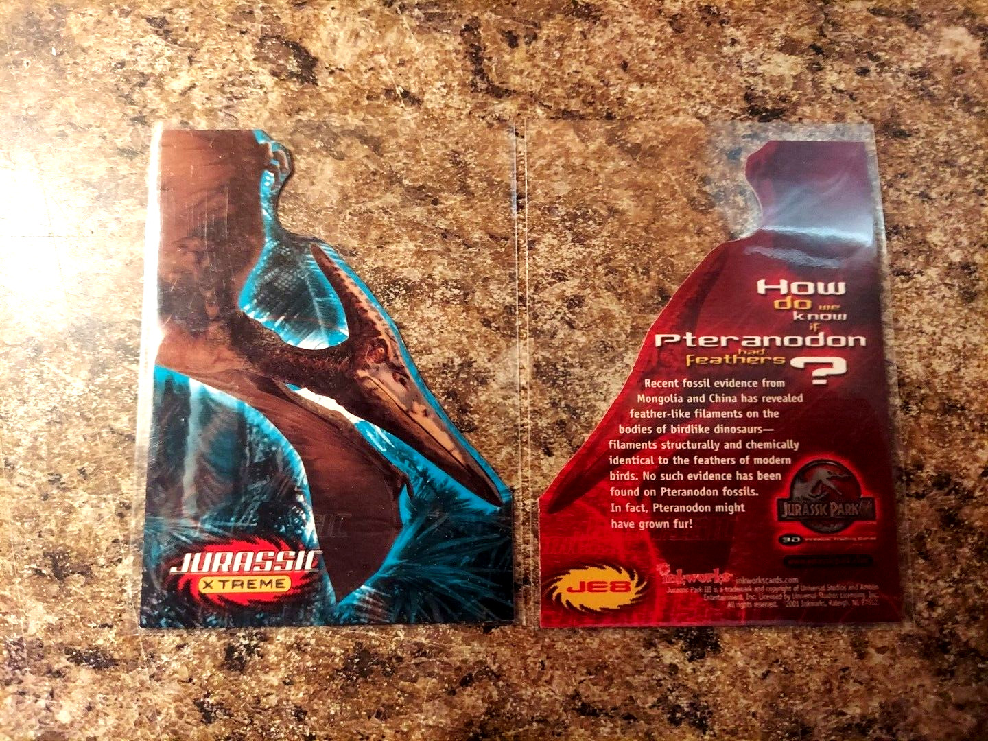 JURASSIC PARK lll TRADING CARD – JURASSIC X TREME JE8 – INKWORKS – 2001 – “READ”
