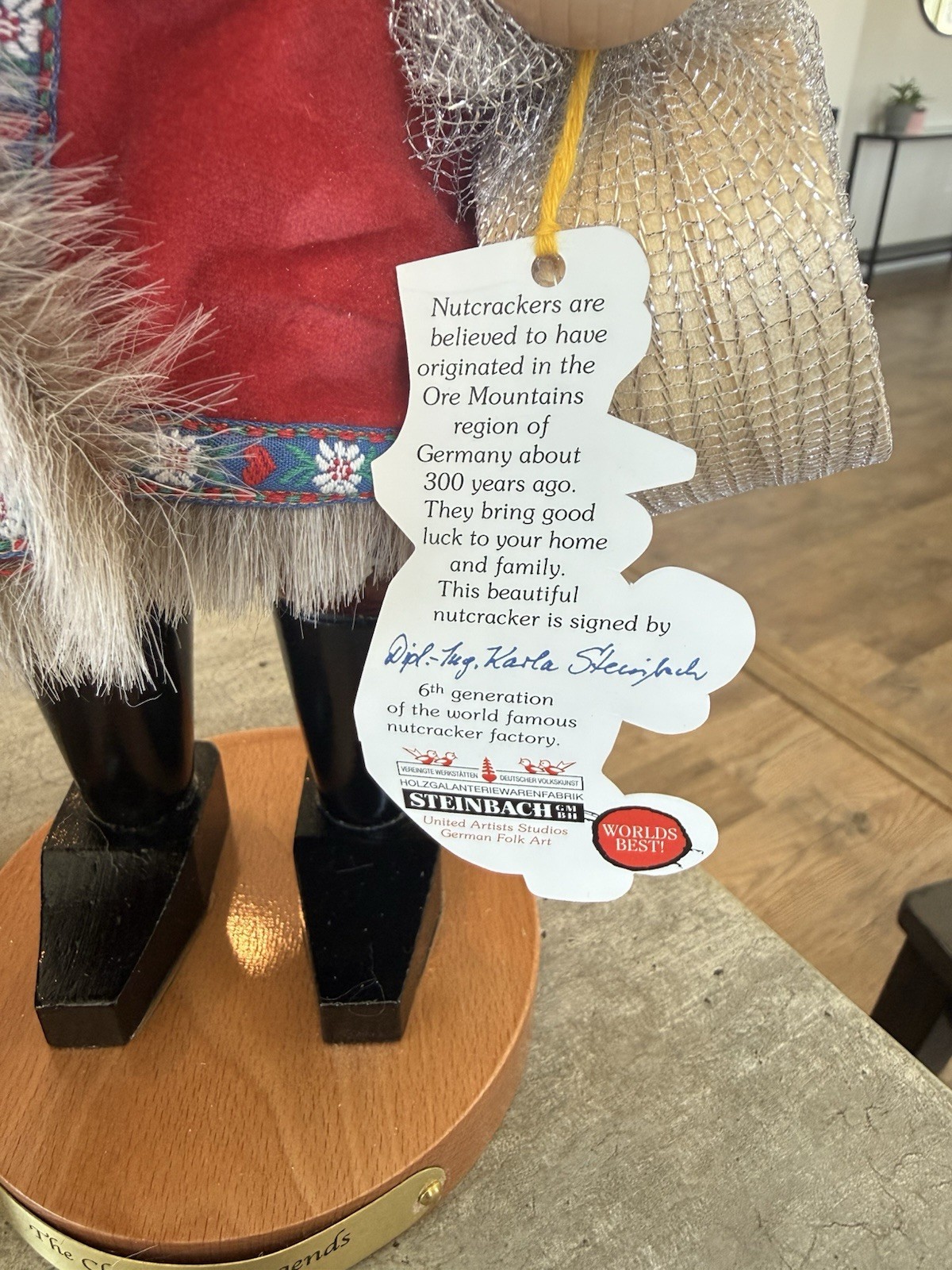 Steinbach Swiss Santa Nutcracker Christmas Legends Limited Edition Handmade 14in