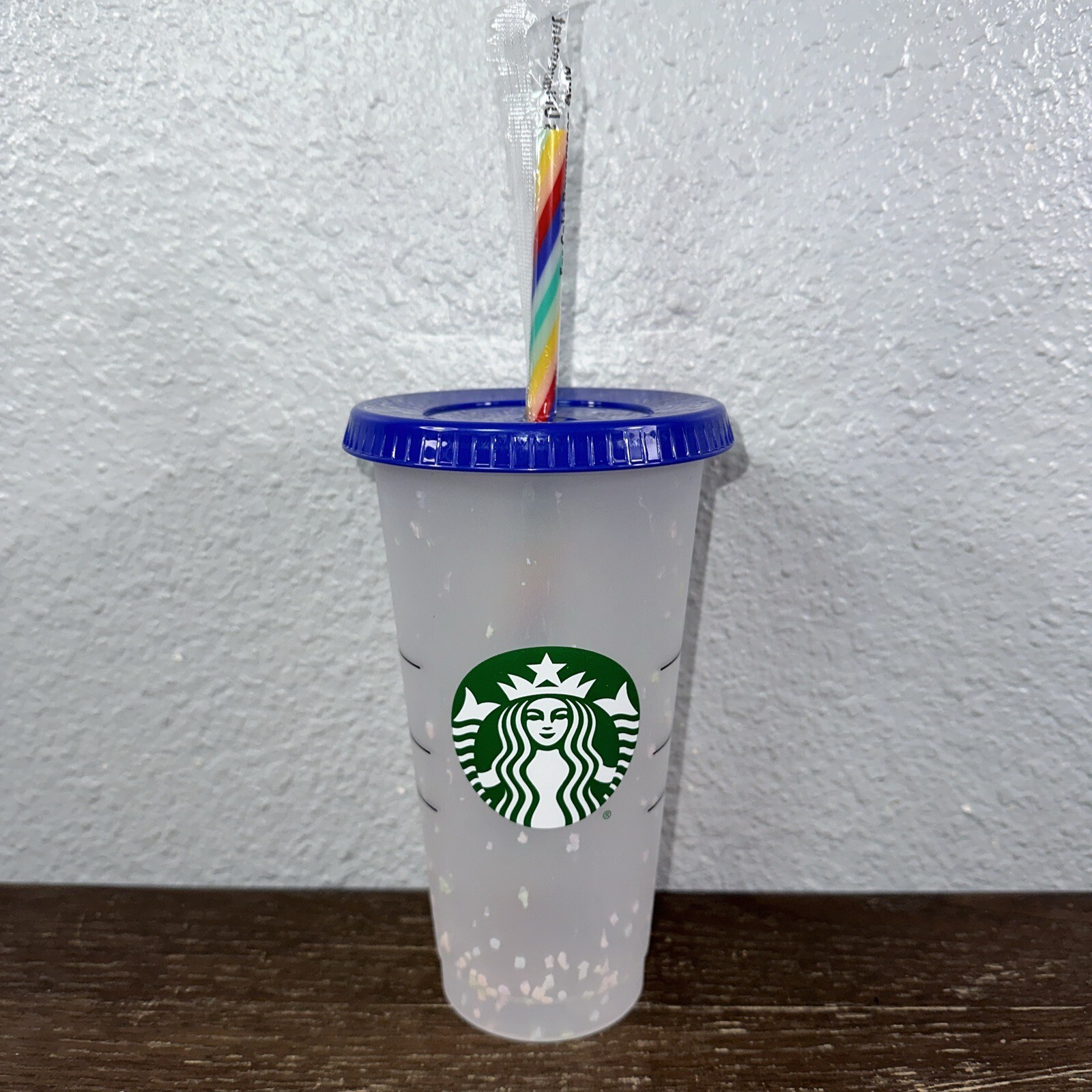 NEW Starbucks Confetti Color Changing Cup Rainbow Straw Summer 2020 Reusable