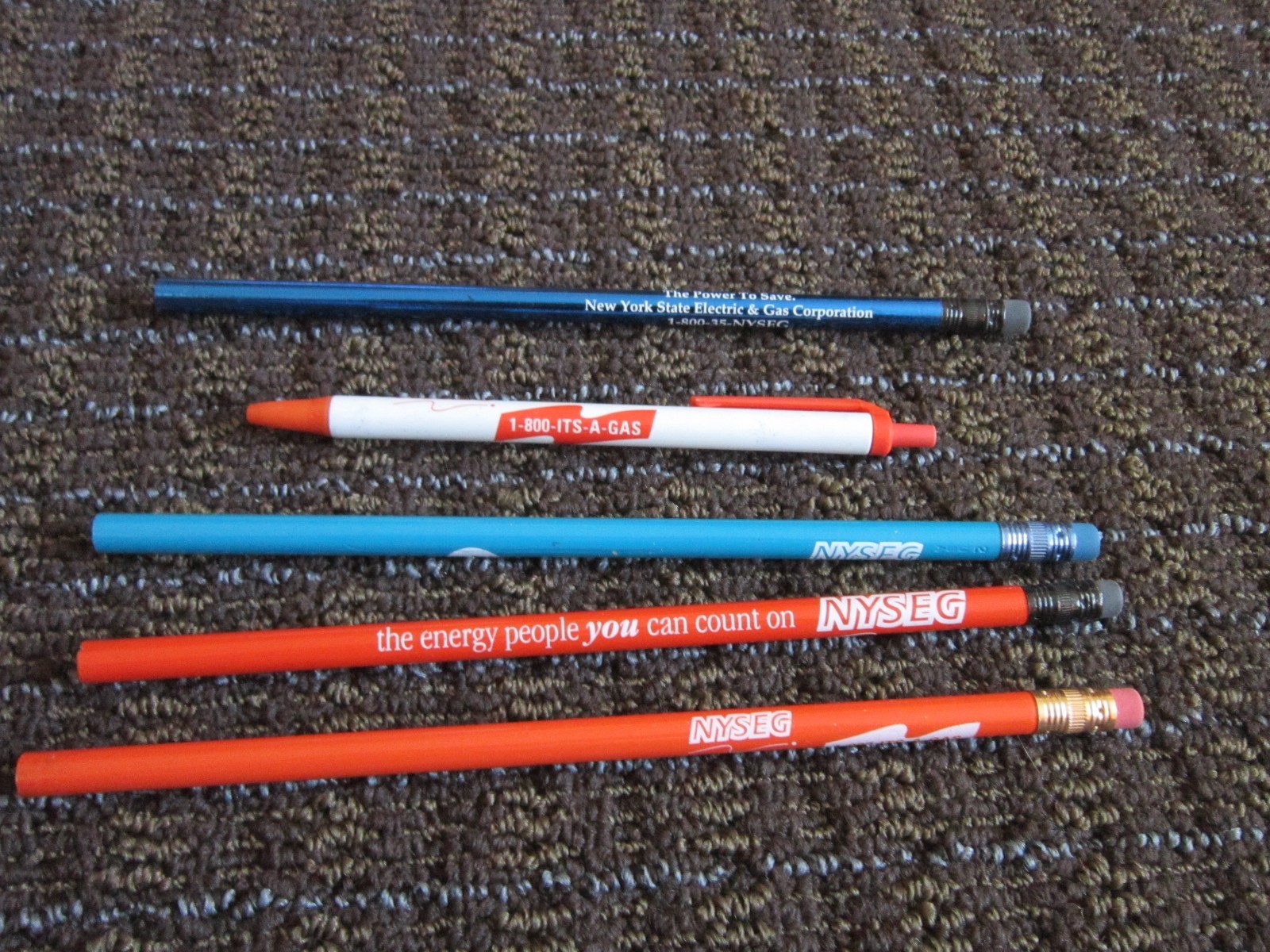 New York State Electric & Gas NYSEG Collectible Pen Pencils LOT FREE SHIP