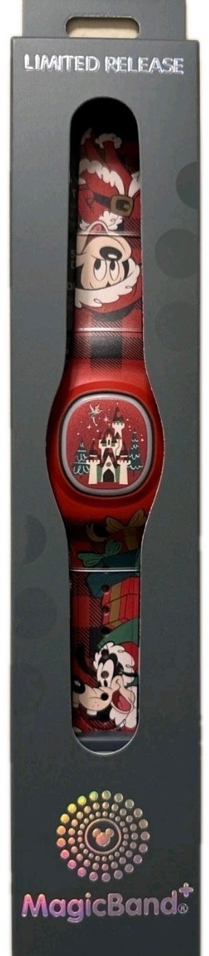 NEW Disney 2025 Christmas Holiday Santa Mickey Goofy Magic Band Plus + Unlinked!