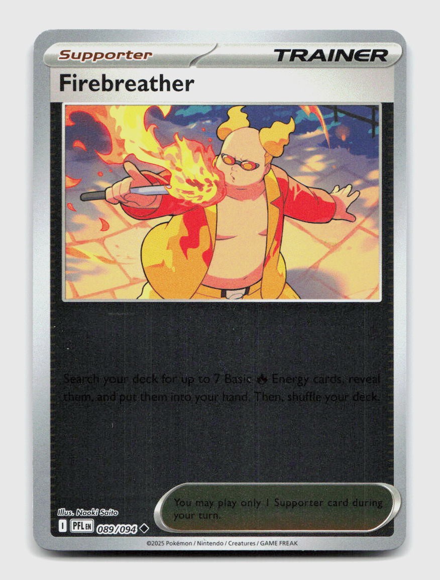 Firebreather 089/094 Uncommon PFL Phantasmal Flames Pokemon Reverse Holo NM/M