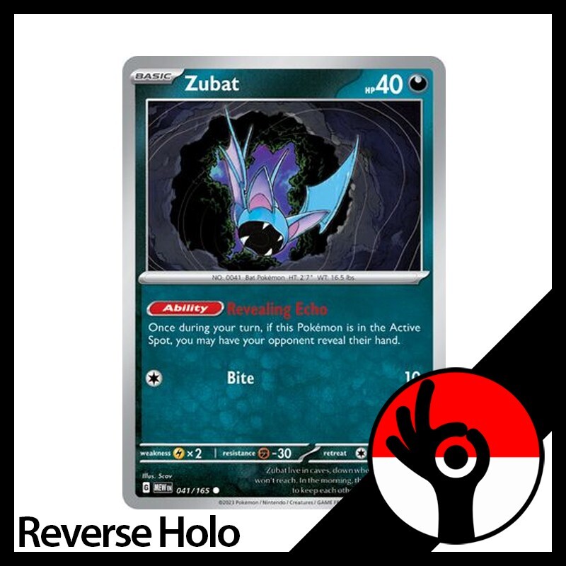 Pokemon TCG: Scarlet & Violet 151 – Reverse Holo – 041/165 – Zubat