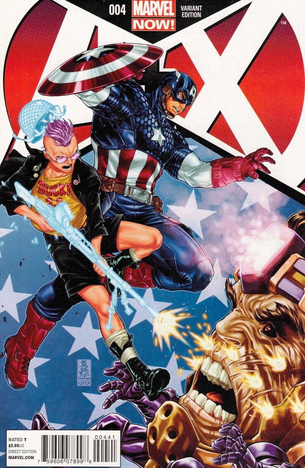 A + PLUS X #4 1:20 BROOKS VARIANT AVENGERS X-MEN MARVEL 2012 FBAC