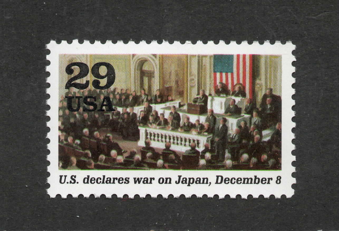 United States Declares War On Japan World War II – Mint Condition Postage Stamp