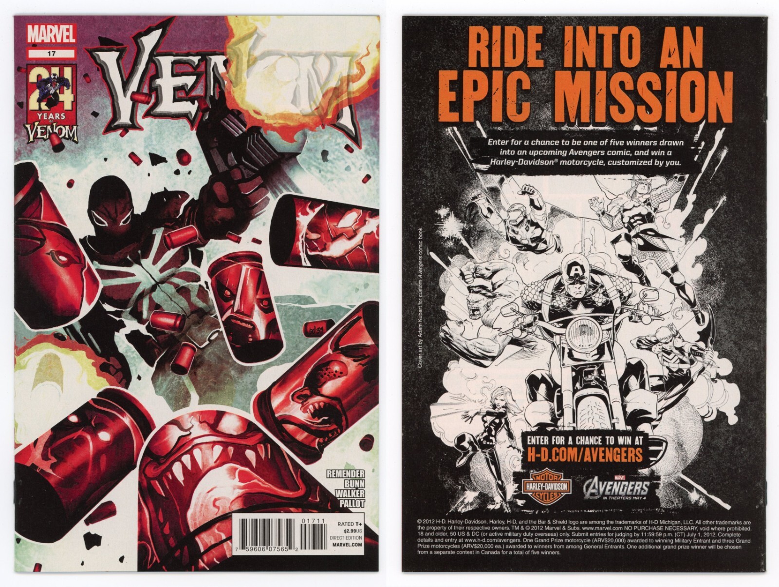 Venom #17 (NM+ 9.6) 1st team appearance SAVAGE SIX Flash Thompson 2012 Marvel