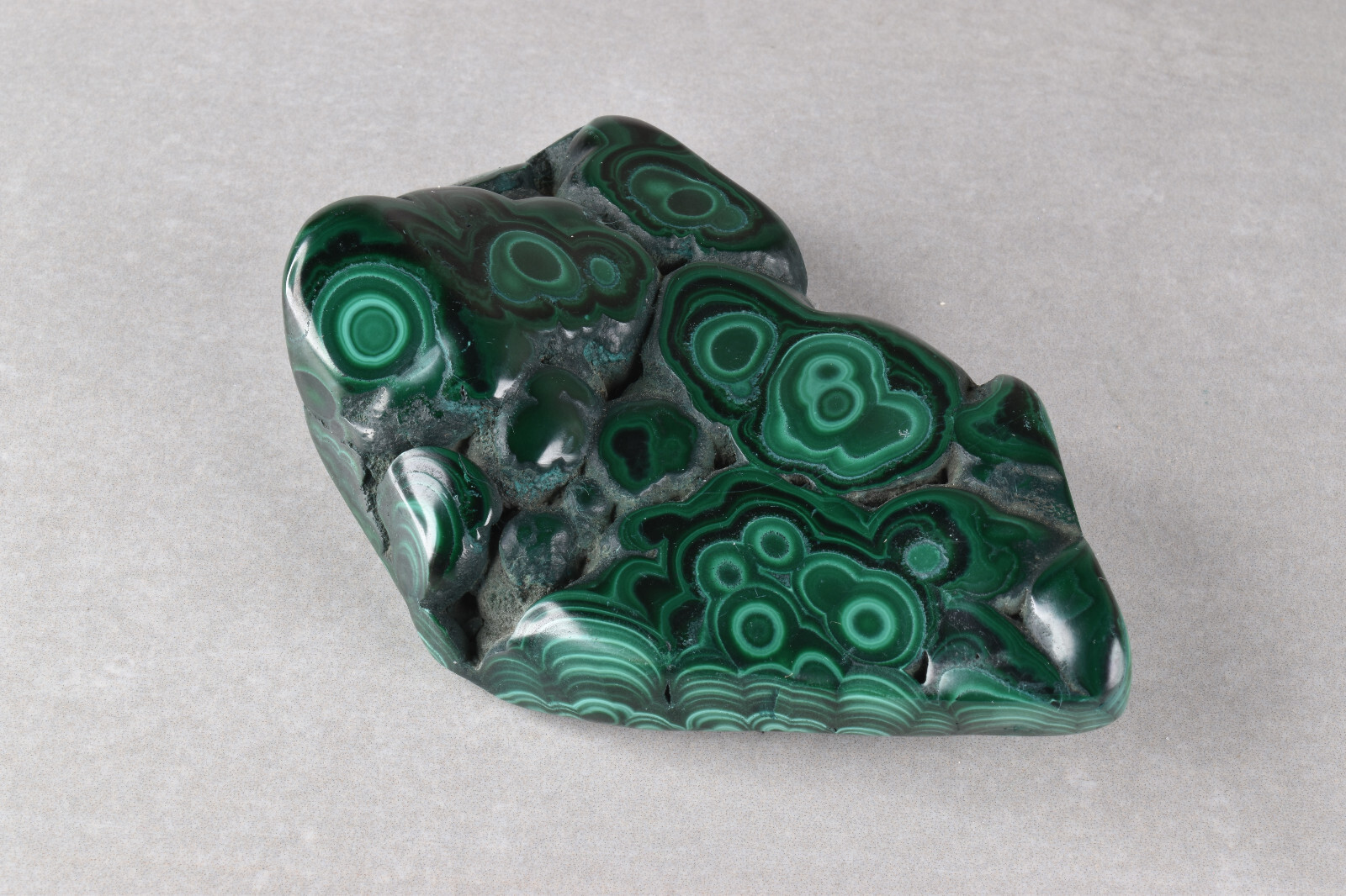Polished Botryoidal Malachite from Congo 9.5 cm # 20035