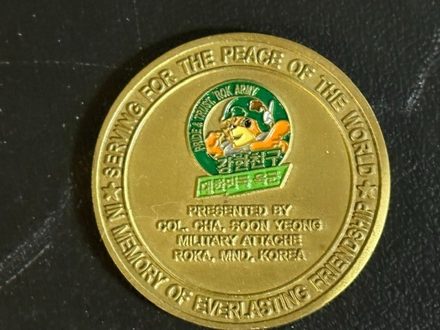 EMBASSY OF THE REPUBLIC OF KOREA TO THE USA DEFENSE ATTACHE CHALLENGE COIN