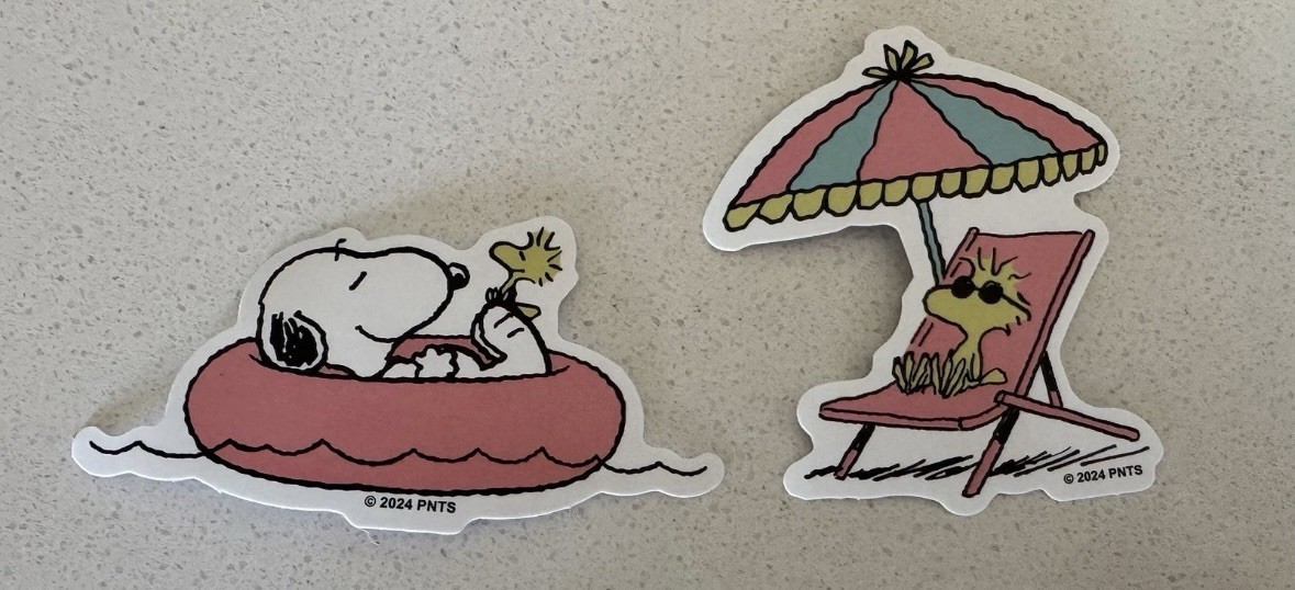 Peanuts Snoopy Combo: Tote Bag & 50 Pcs Stickers
