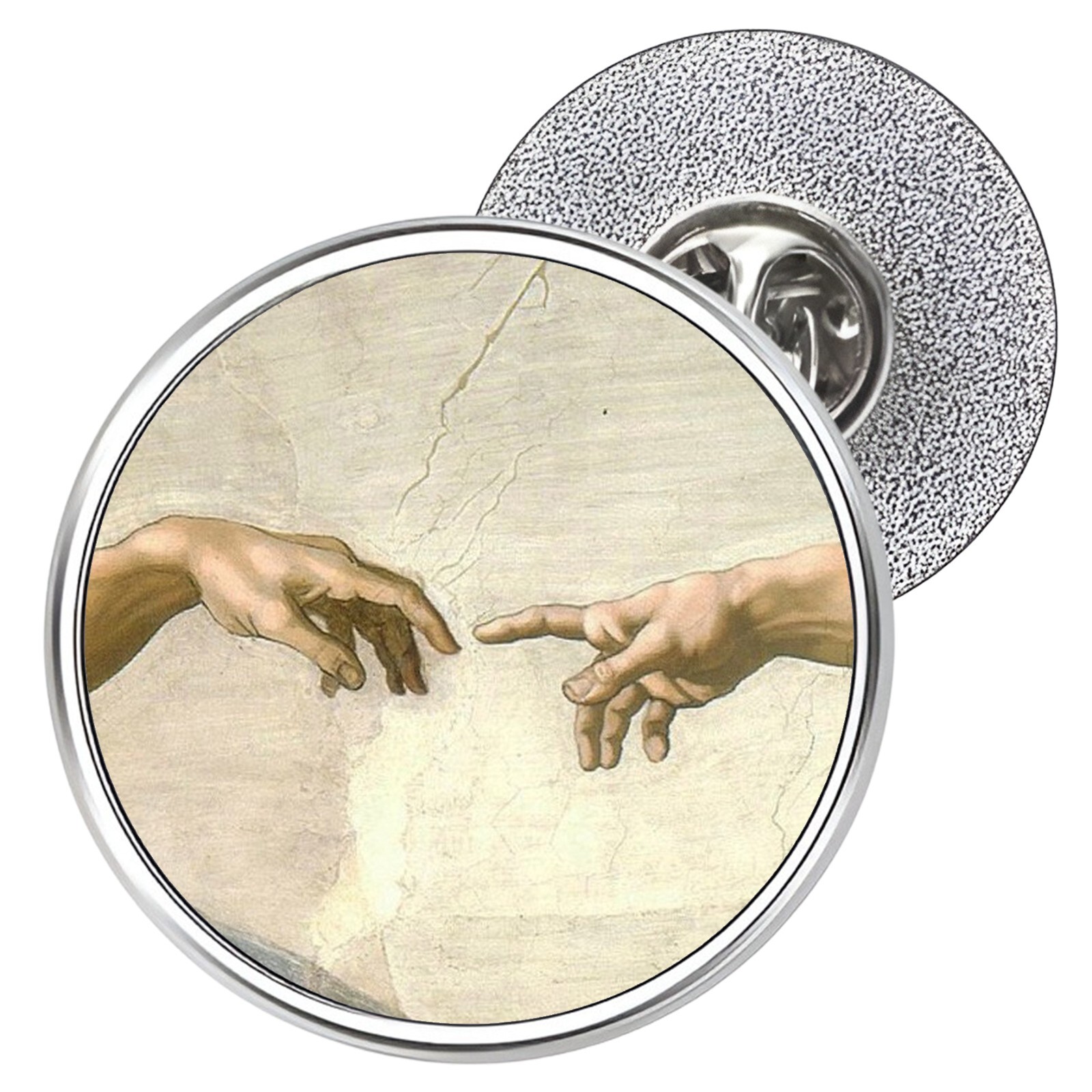 Creation of Adam Metal Lapel Pin Badge 25mm (Michelangelo, Sistine Chapel, Art)