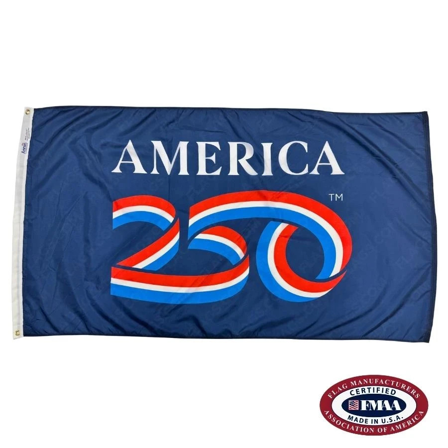 America 250 – Official 3×5 ft BLUE AMERICA 250 FLAG Outdoor Print NYLON USA Made