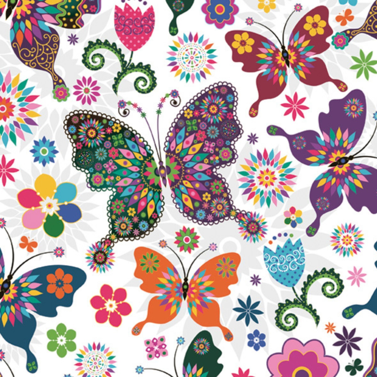 Decoupage Paper Napkins Spring Butterflies Butterfly – Two Luncheon Napkins Art