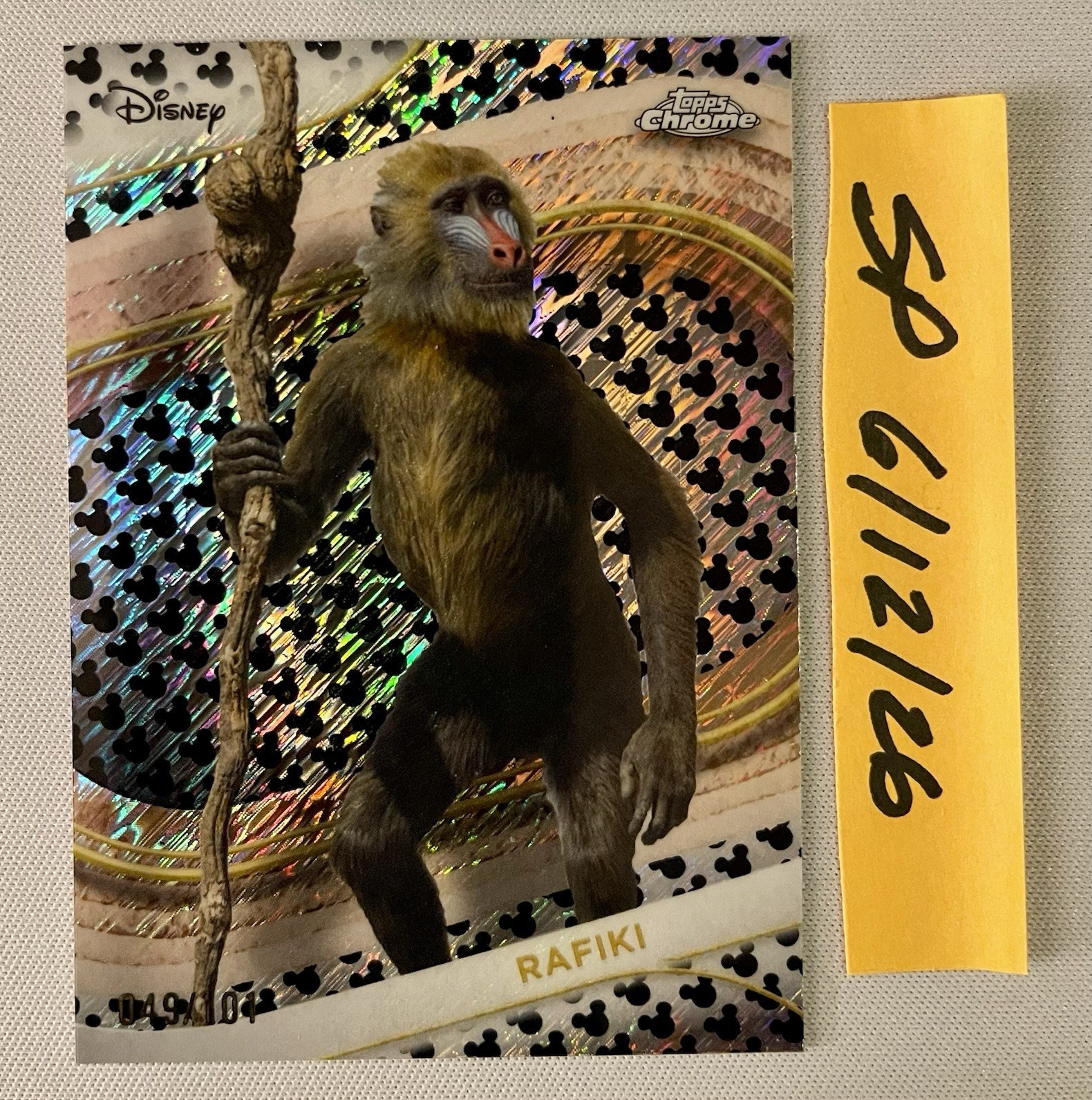 Rafiki Parallel/Variety Card #196 49/101 Disney Lion King Topps Chrome 2025