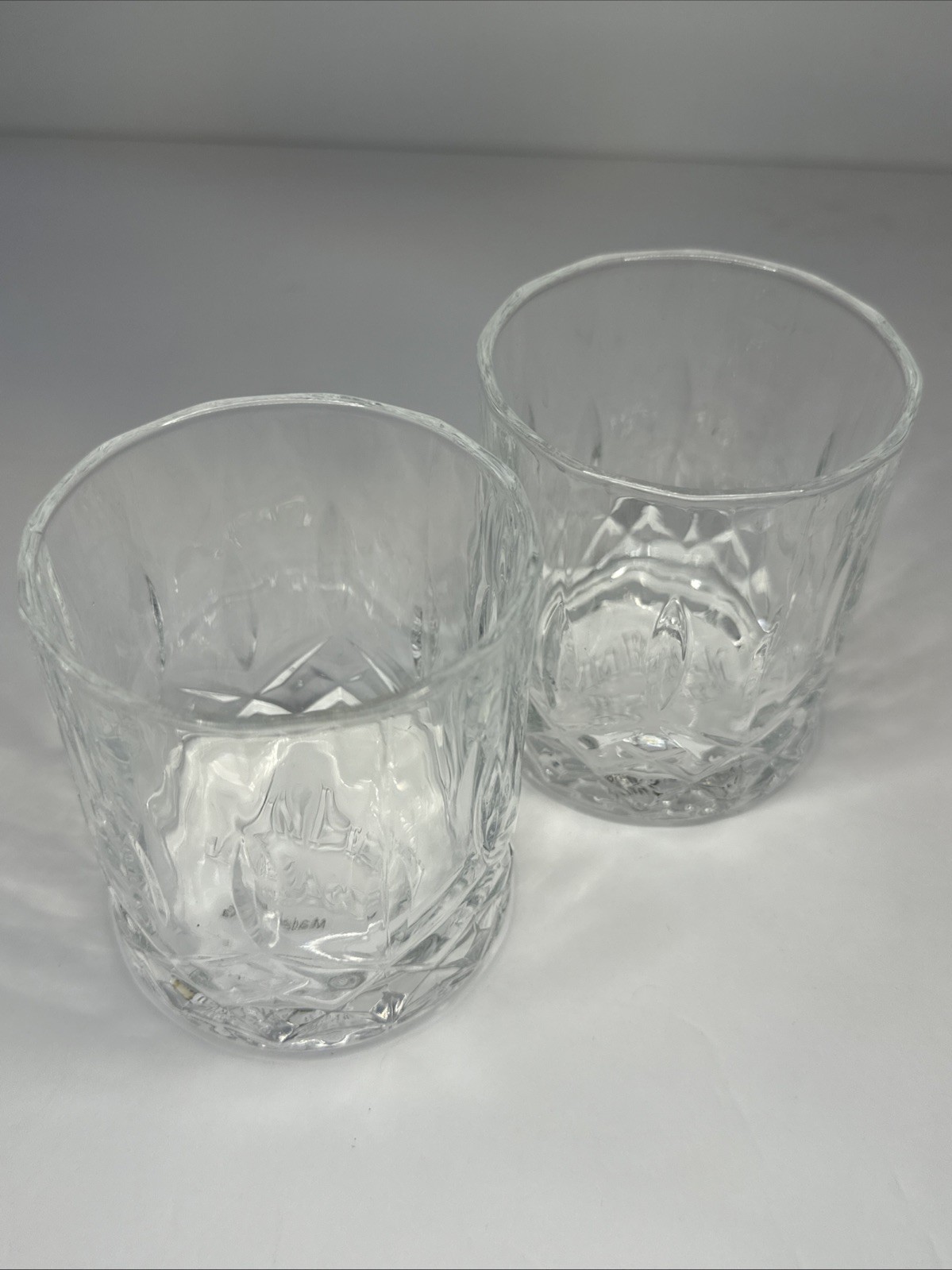 Jim Beam Black Cut Crystal Style Whiskey Glass ~ Drink Smart set of 2