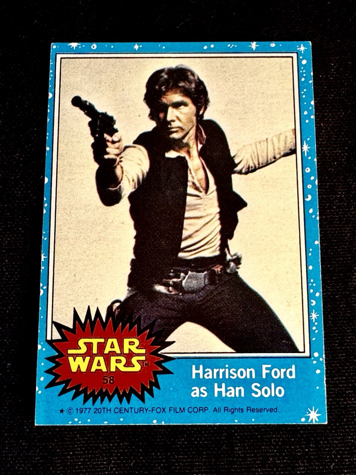 ‼️STELLAR VINTAGE‼️Harrison Ford As Han Solo – 1977 Topps Star Wars #58