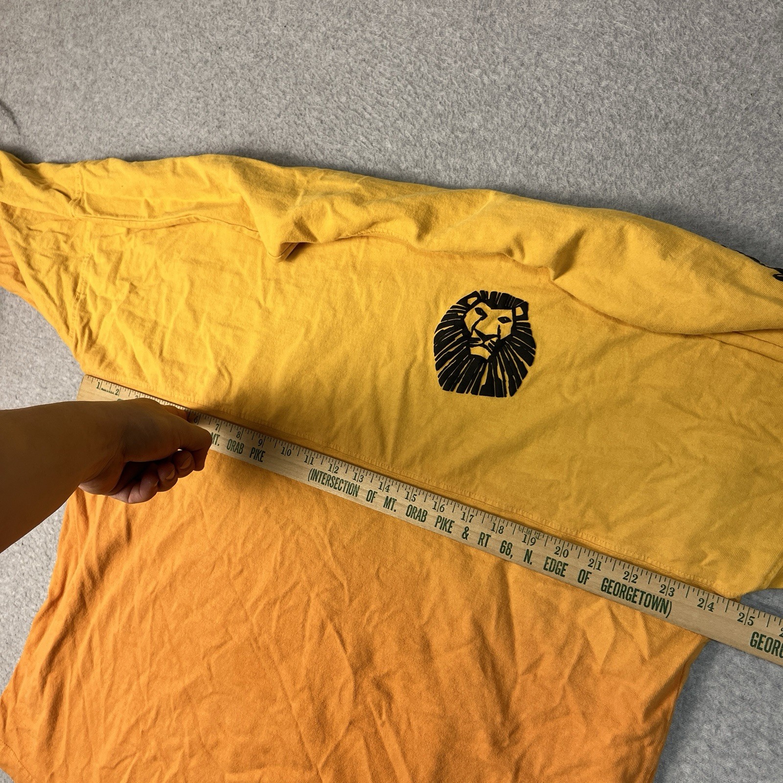 Disney Spirit Jersey Mens XL Yellow The Lion King Long Sleeve Pullover Cotton