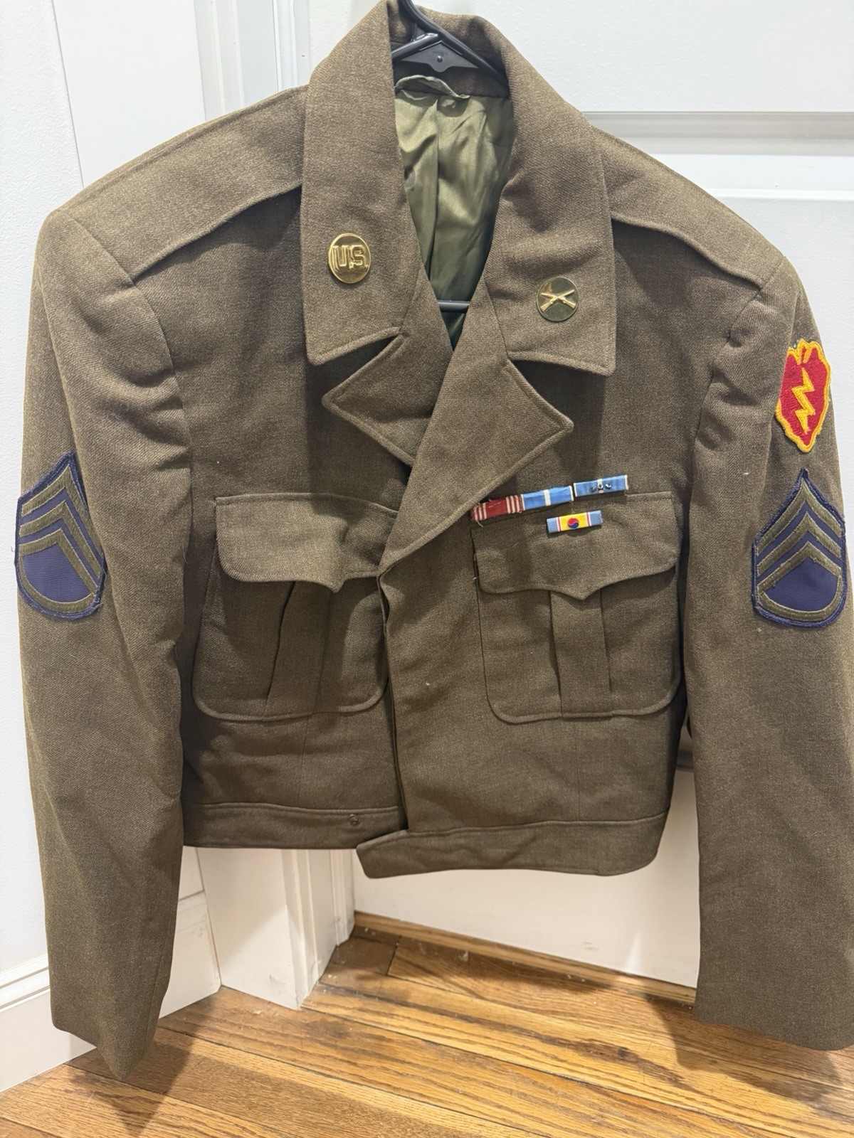 korean war ike jacket 25th infantry uniform 40R