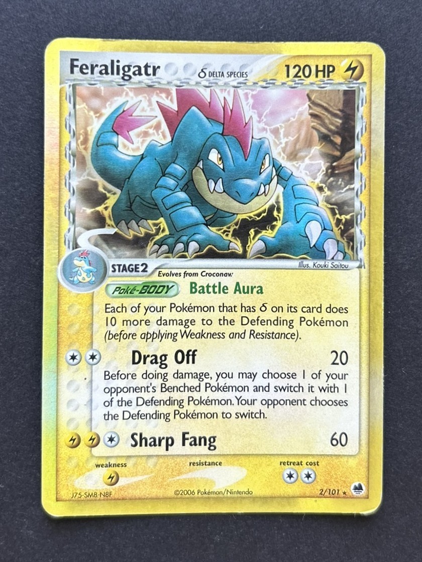 Pokémon Card TCG – Feraligatr Holo Rare EX Dragon Frontiers 2/101 – MP