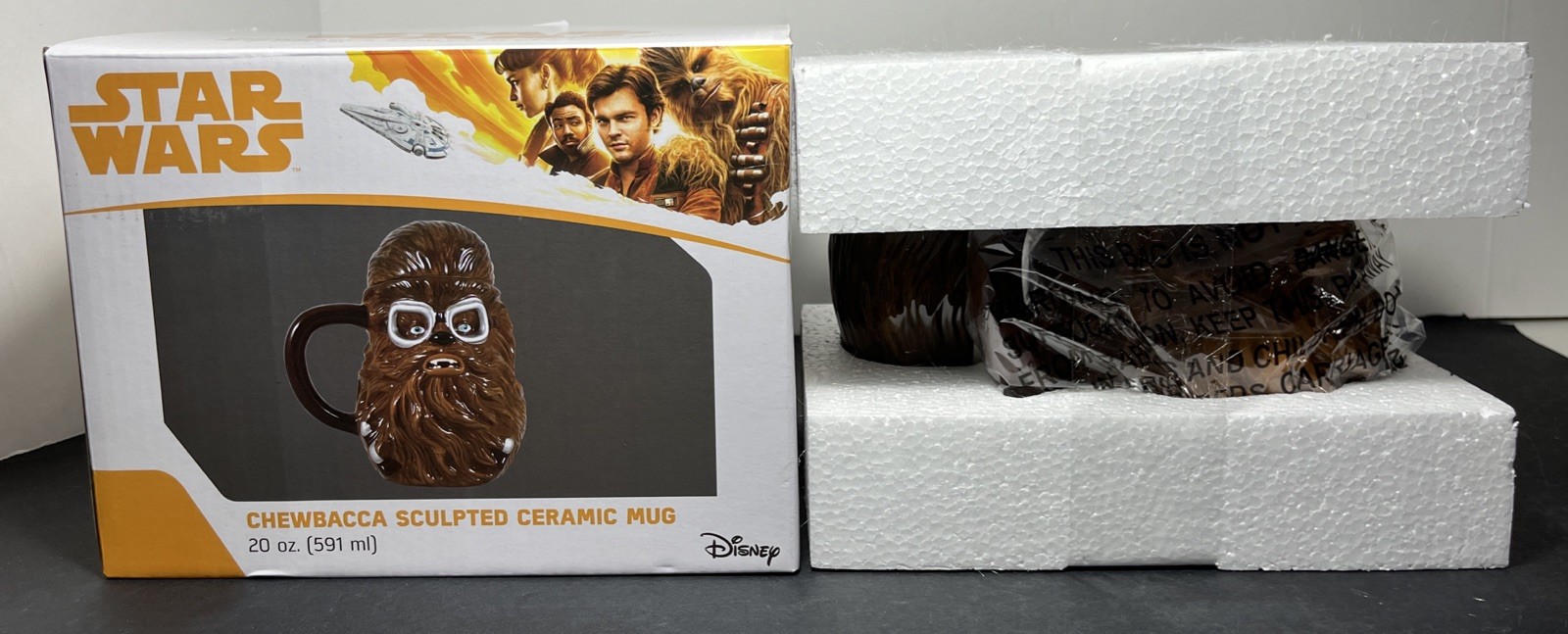 Star Wars Chewbacca Sculpted Ceramic Mug Large 20 Oz 591 ML Disney New In Box