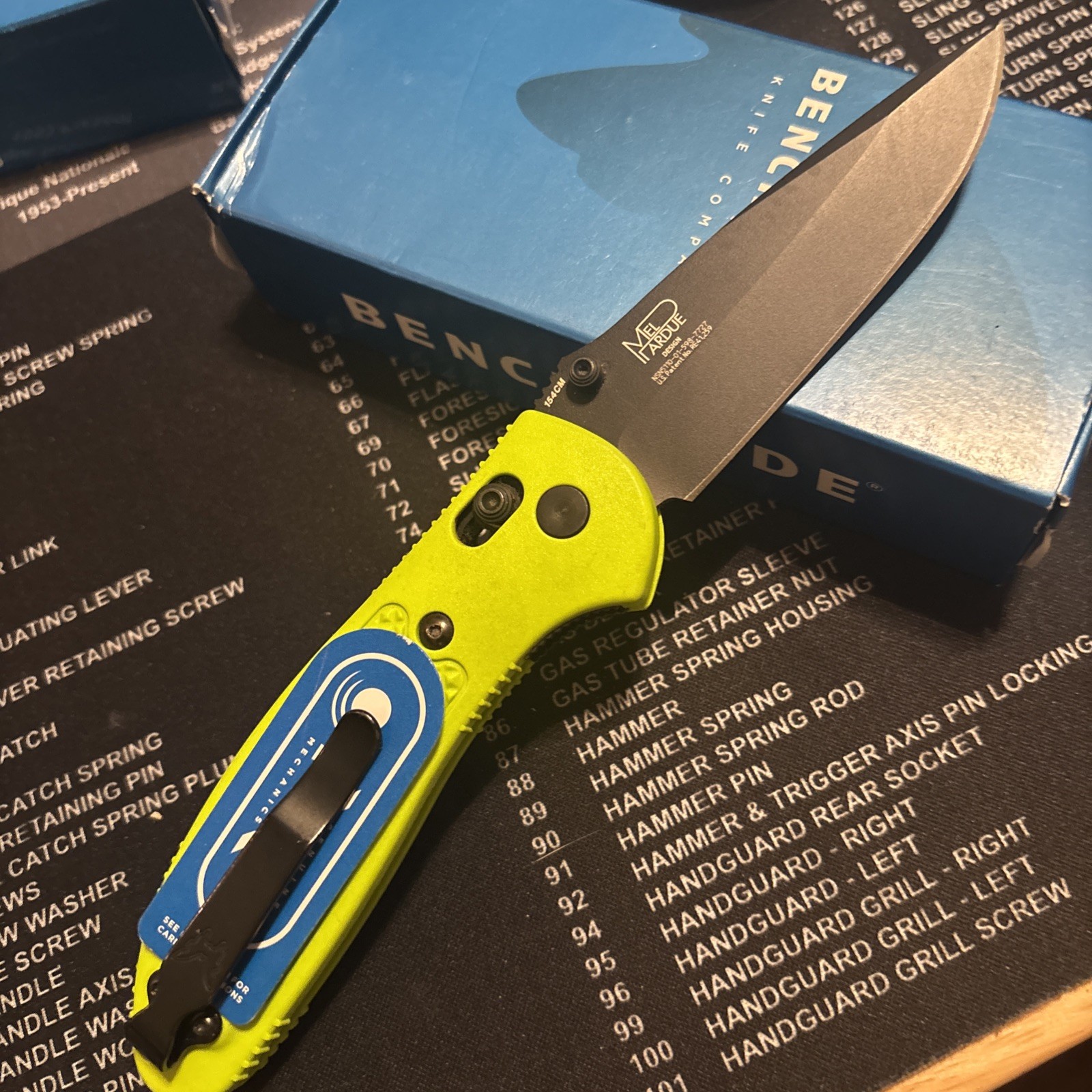 Benchmade Griptilian 551 Neon Green Black Custom Ultra Rare New Old Stock